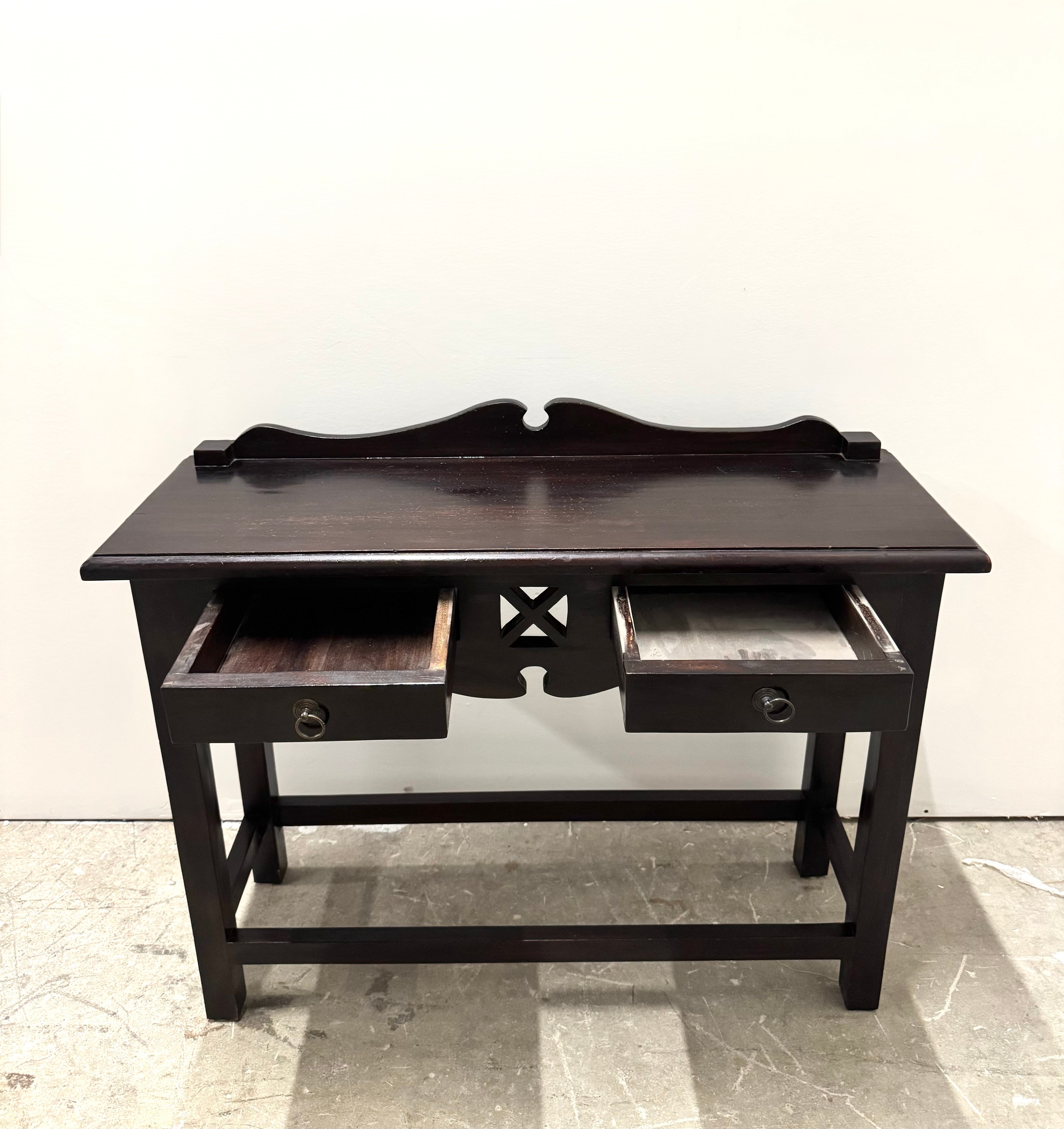 Dark-stained Wood Console