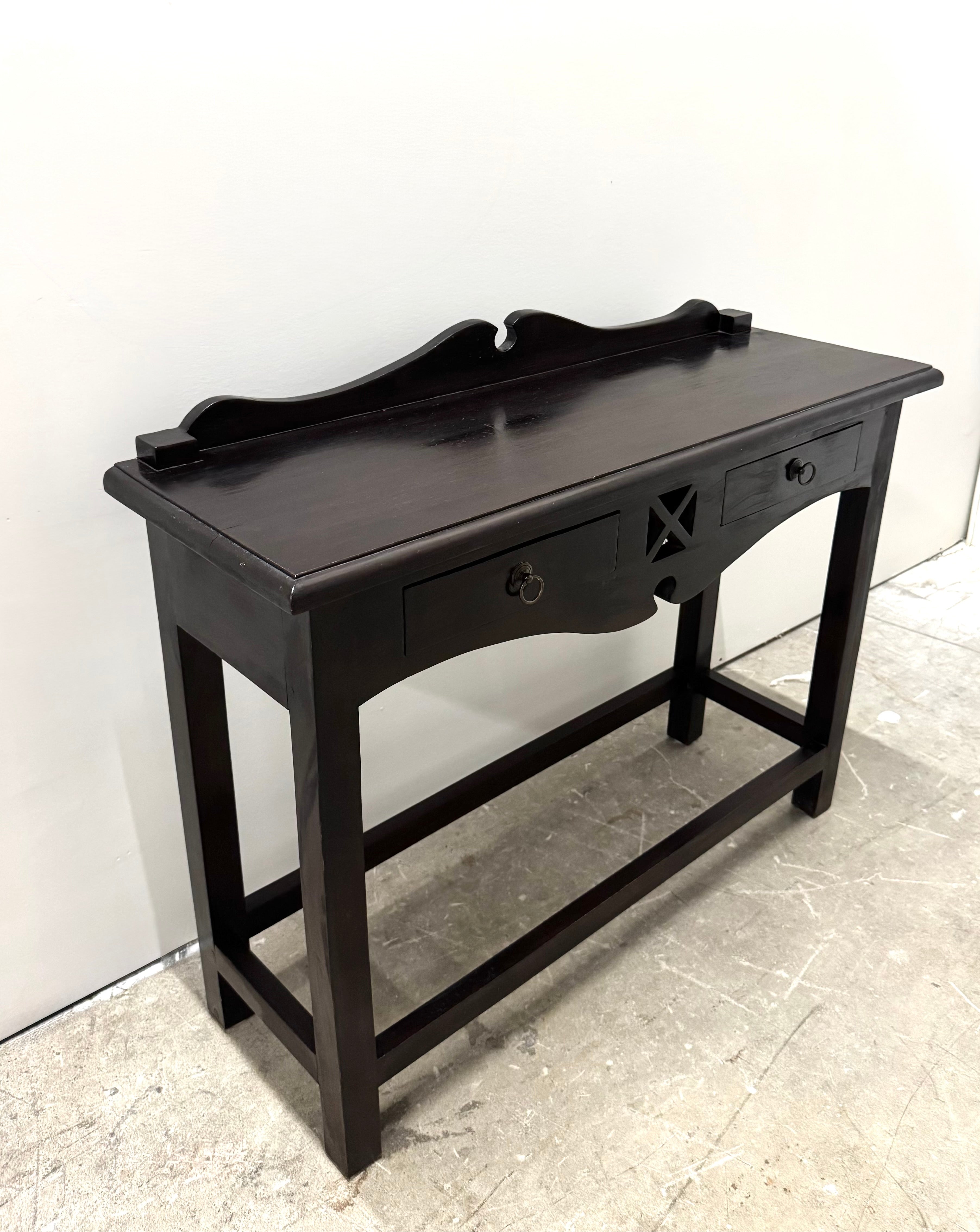 Dark-stained Wood Console