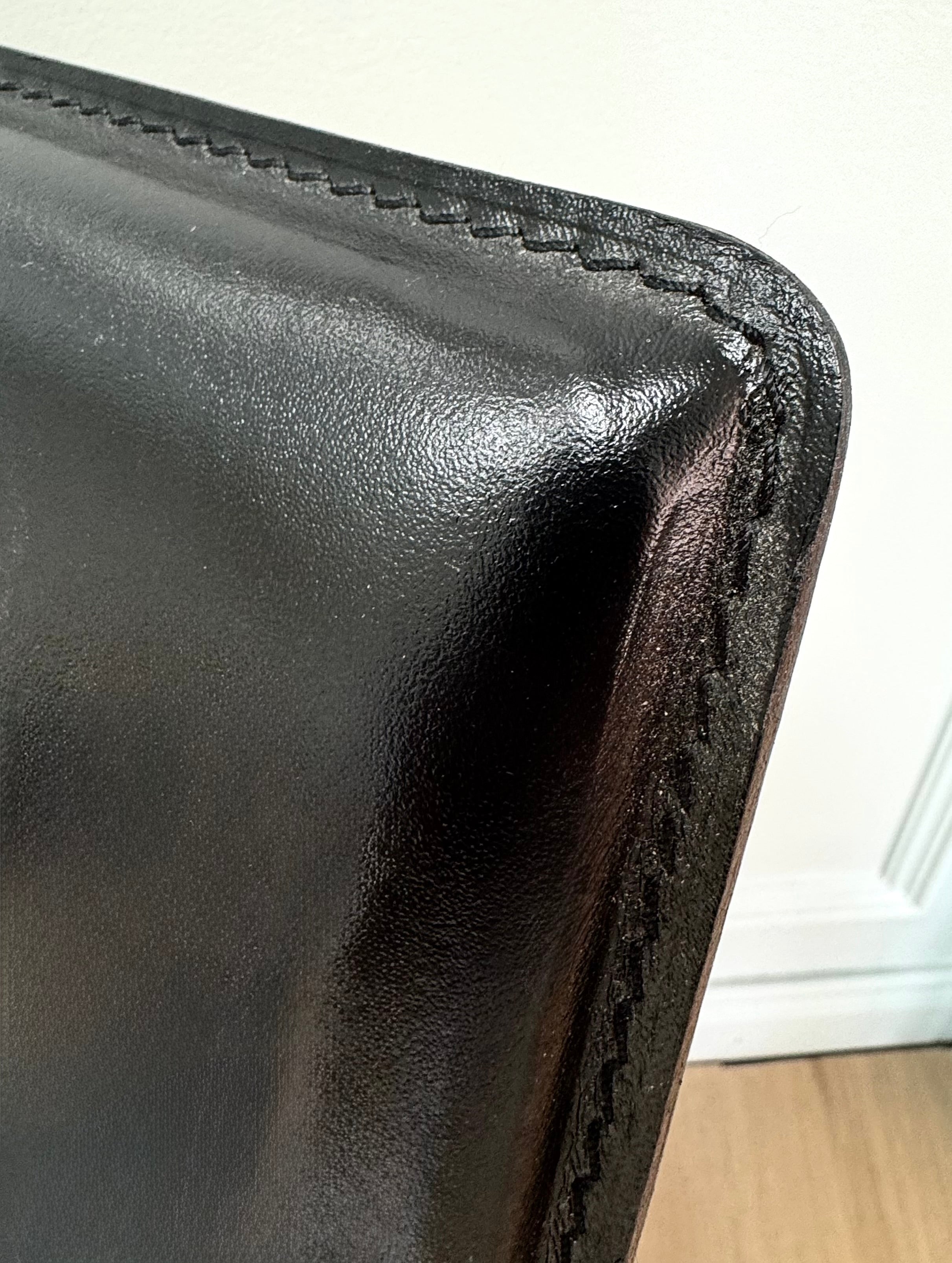 Chocolate Brown Leather Dining Chairs Set of 2