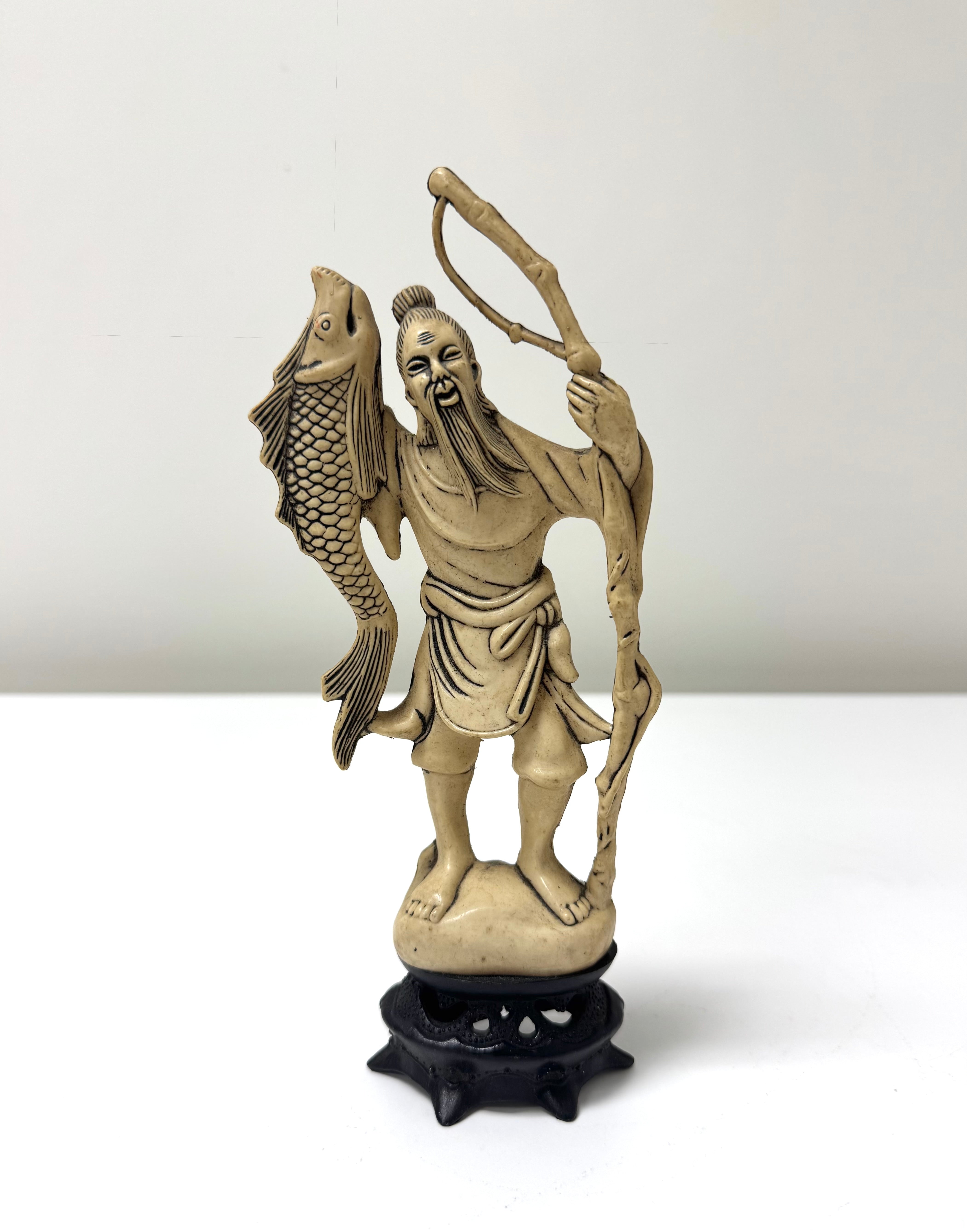 Asian Fisherman Figure