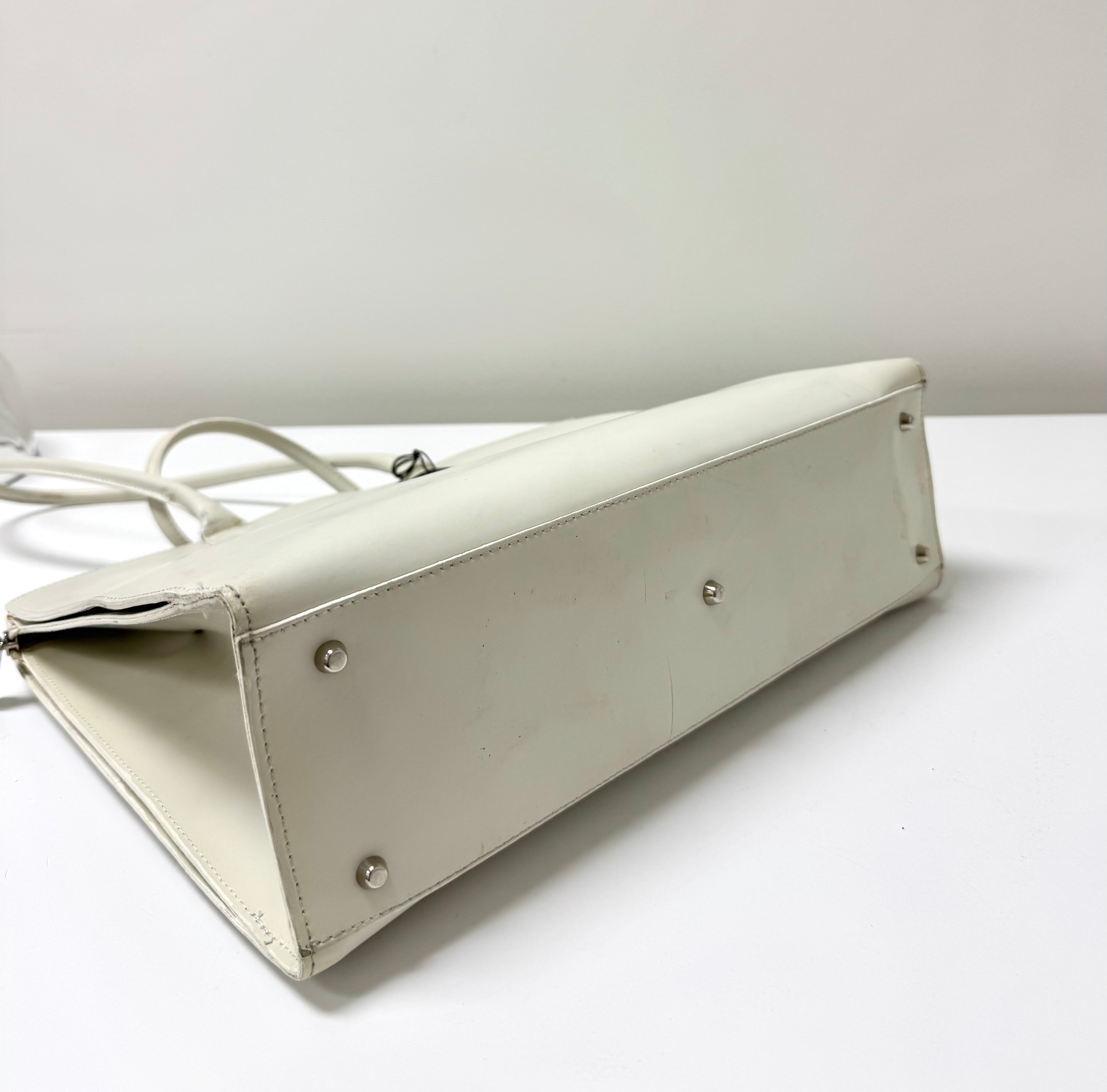 FURLA White Leather Tote