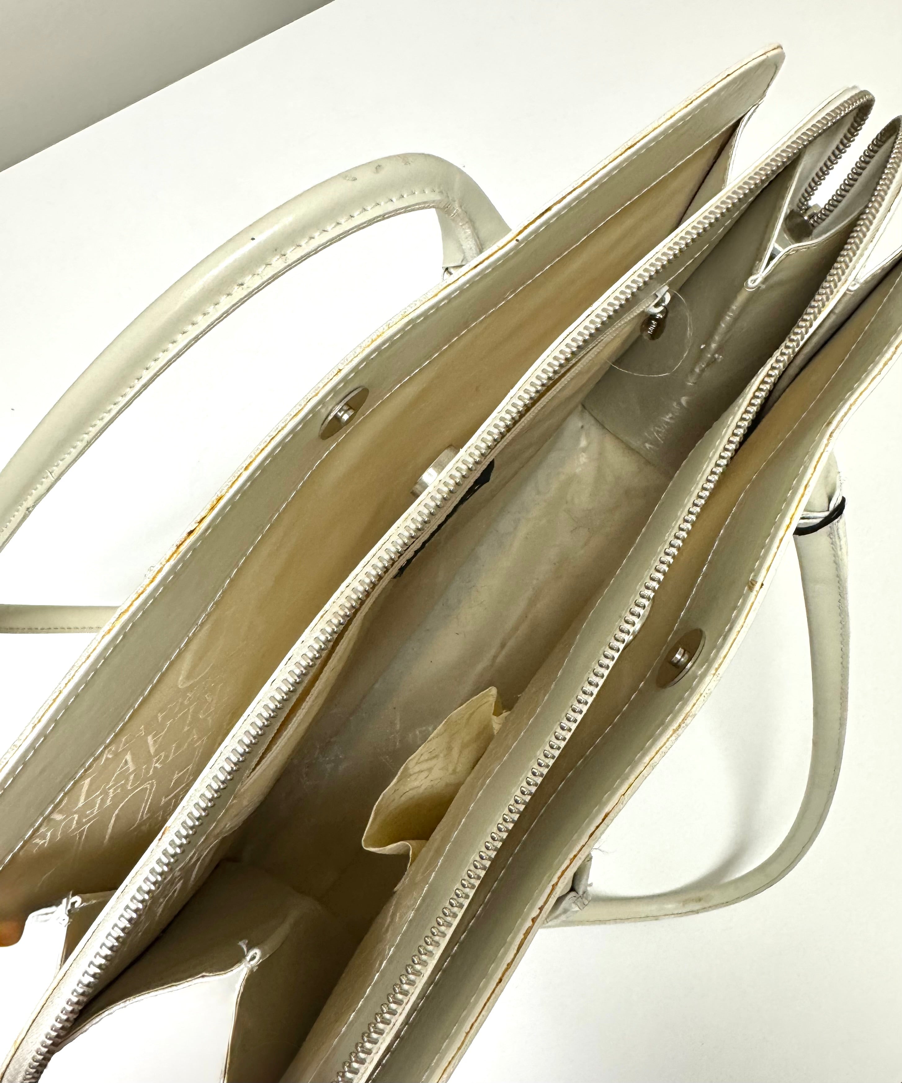 FURLA White Leather Tote