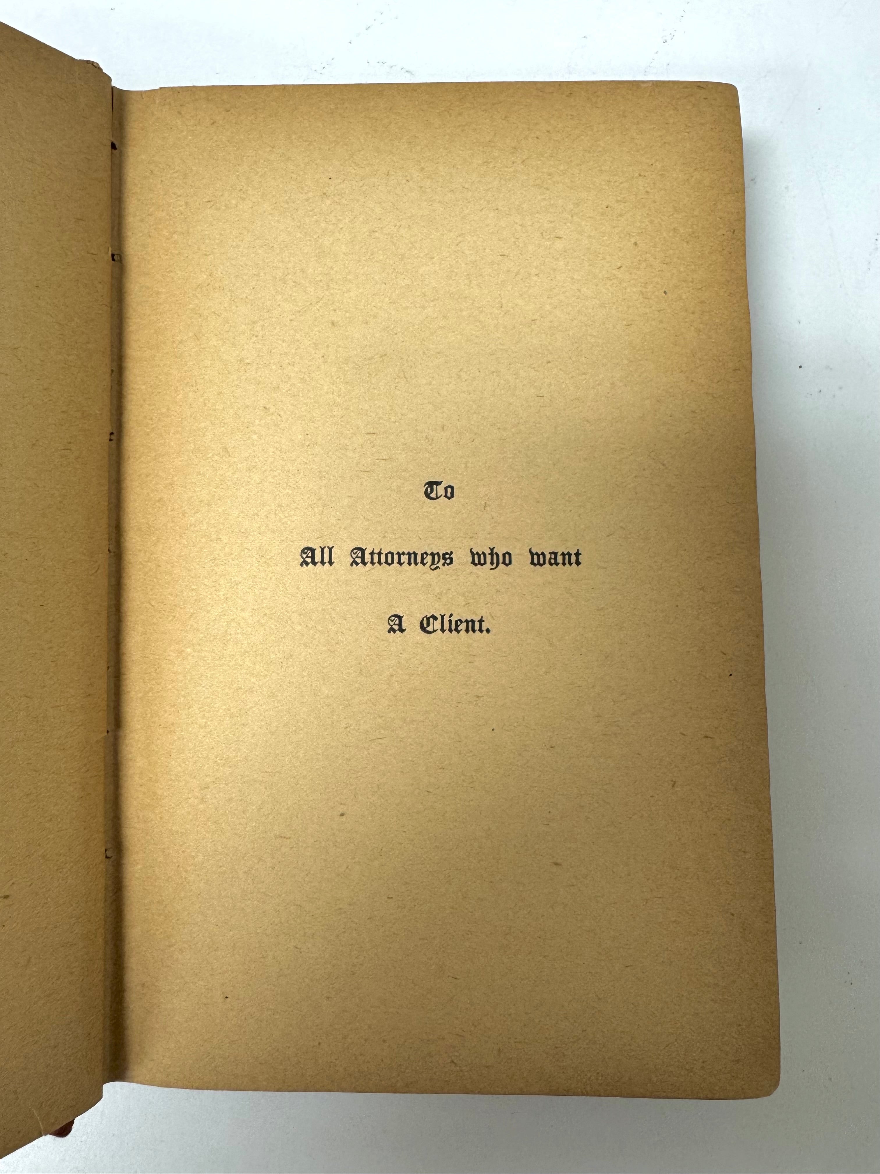 Antique c1888 'Adventures of an Attorney' Hardcover