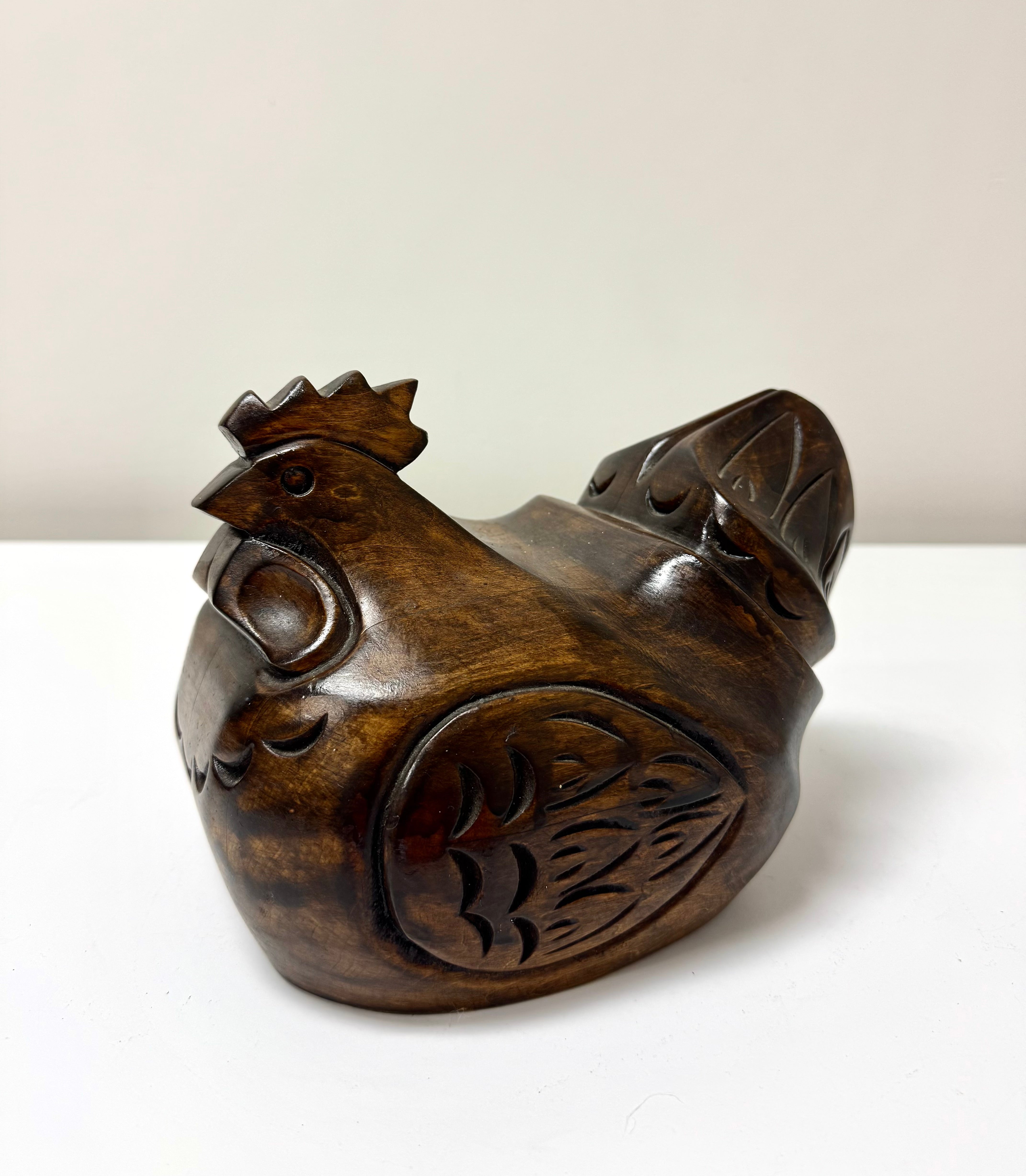 Hand-carved Wooden Rooster