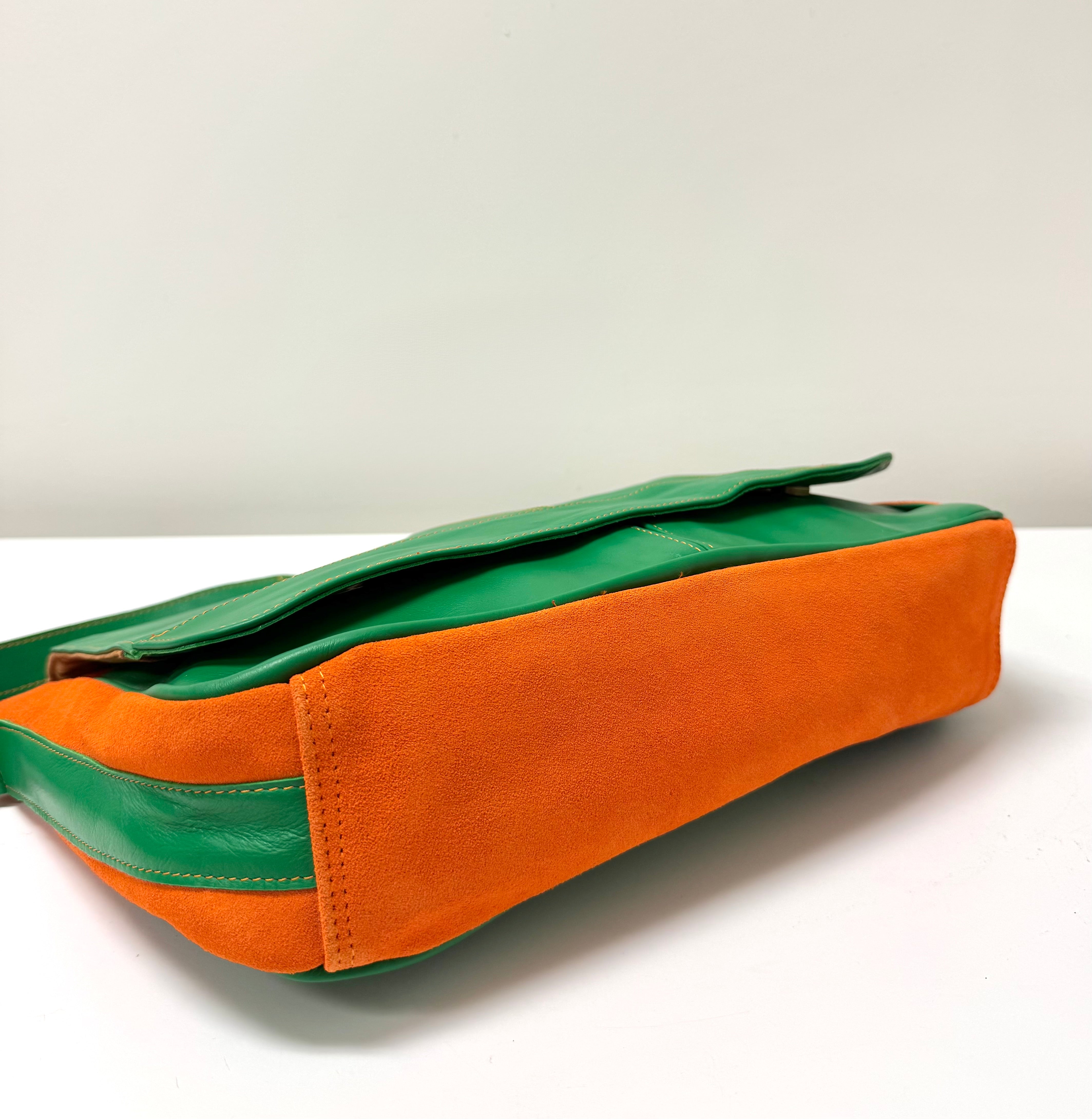 Green Leather Messenger Bag