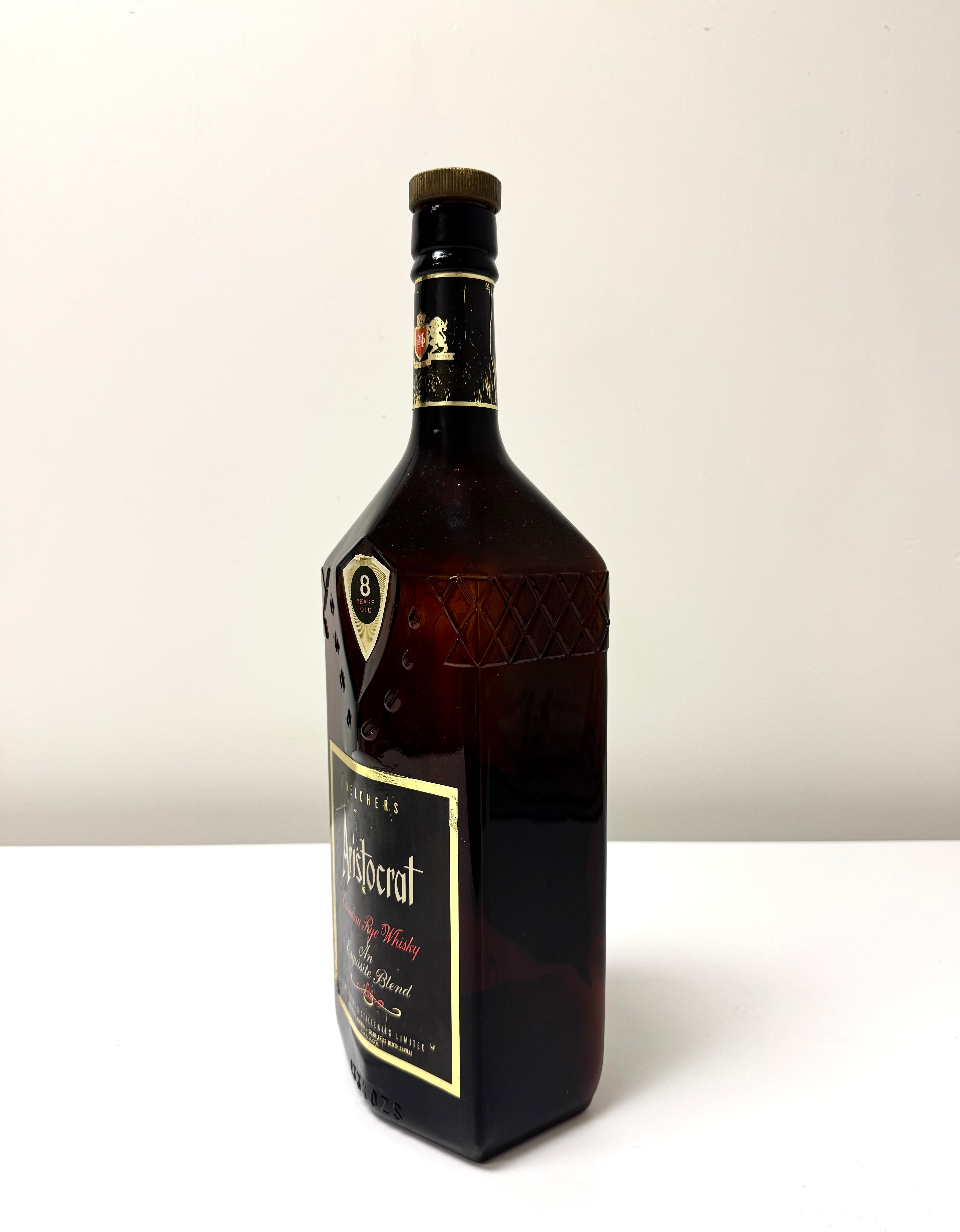 Vintage Aristocrat Canadian Rye Whiskey Bottle