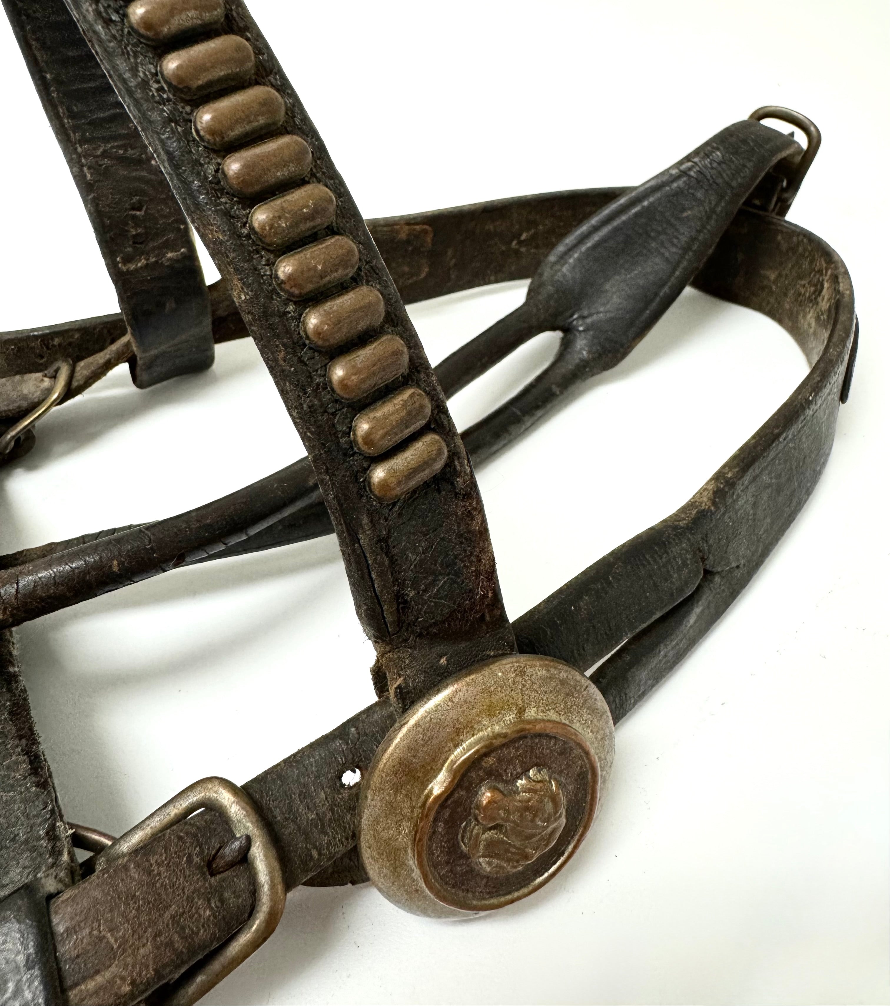Vintage Leather Bridle with Bit & Blinders