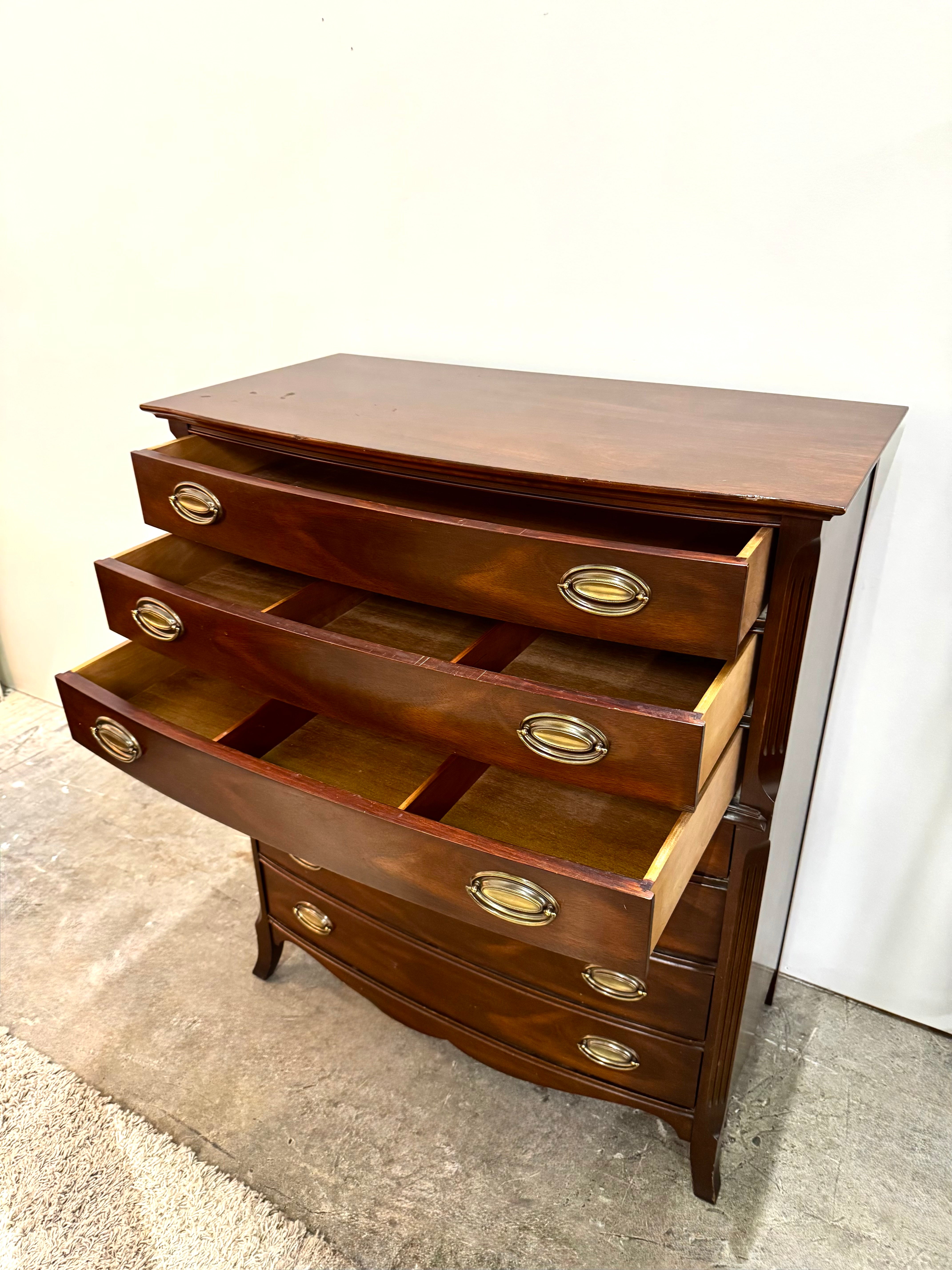 Federal Style Mahogany Highboy Dresser