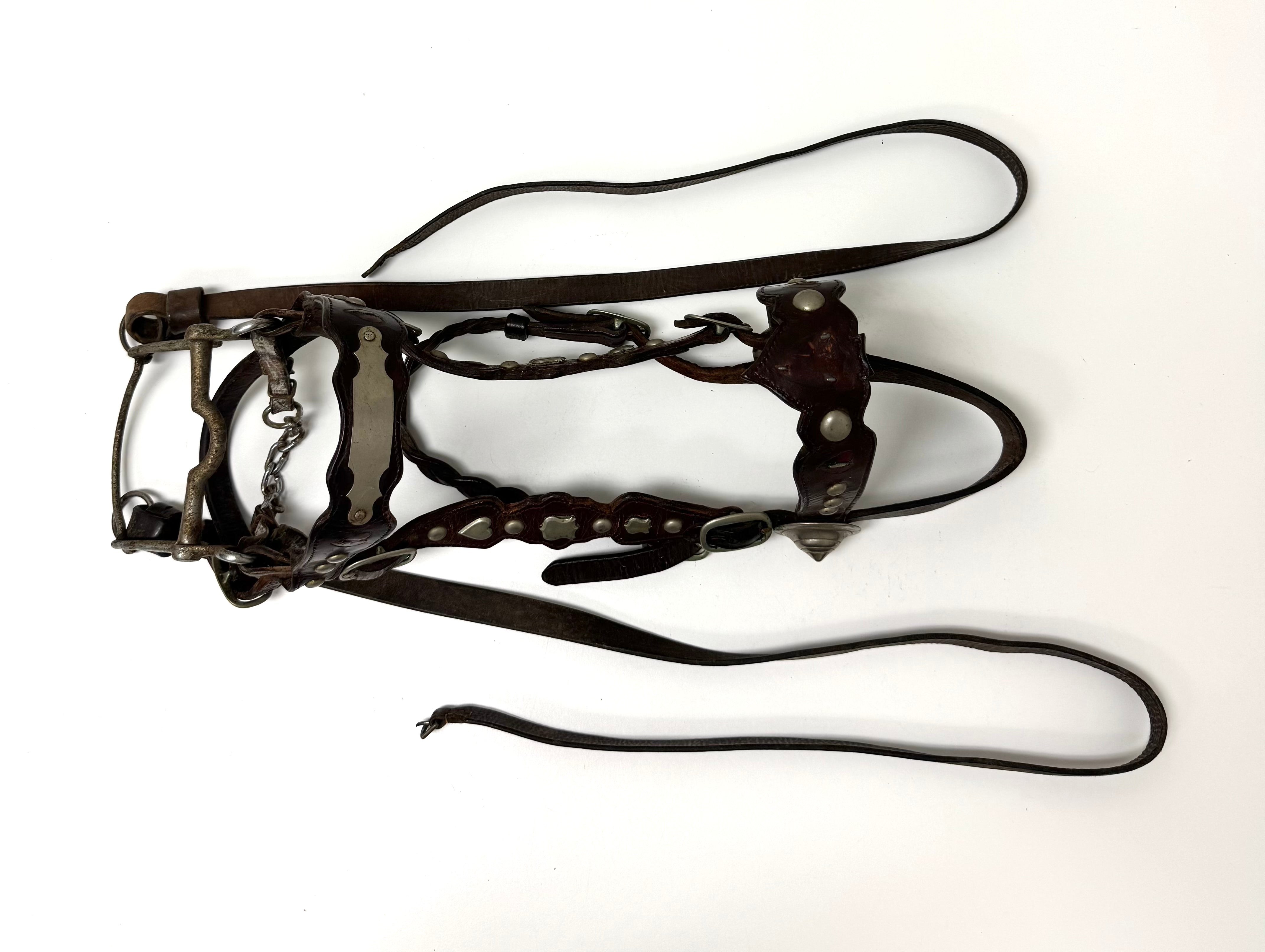 Vintage Complete Western Brown Leather Bridle & Reins
