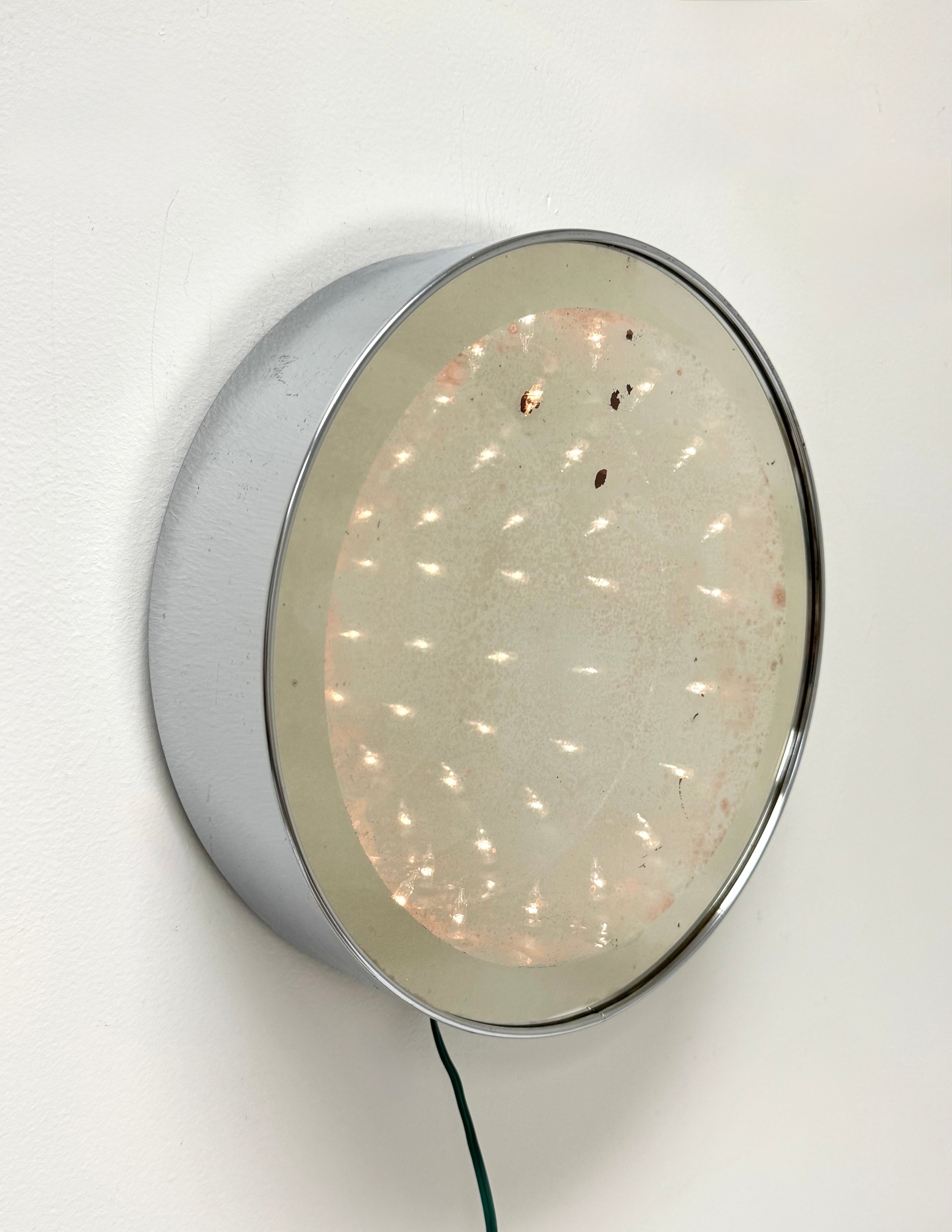 Vintage Chrome 11-1/2" Infinity Mirror