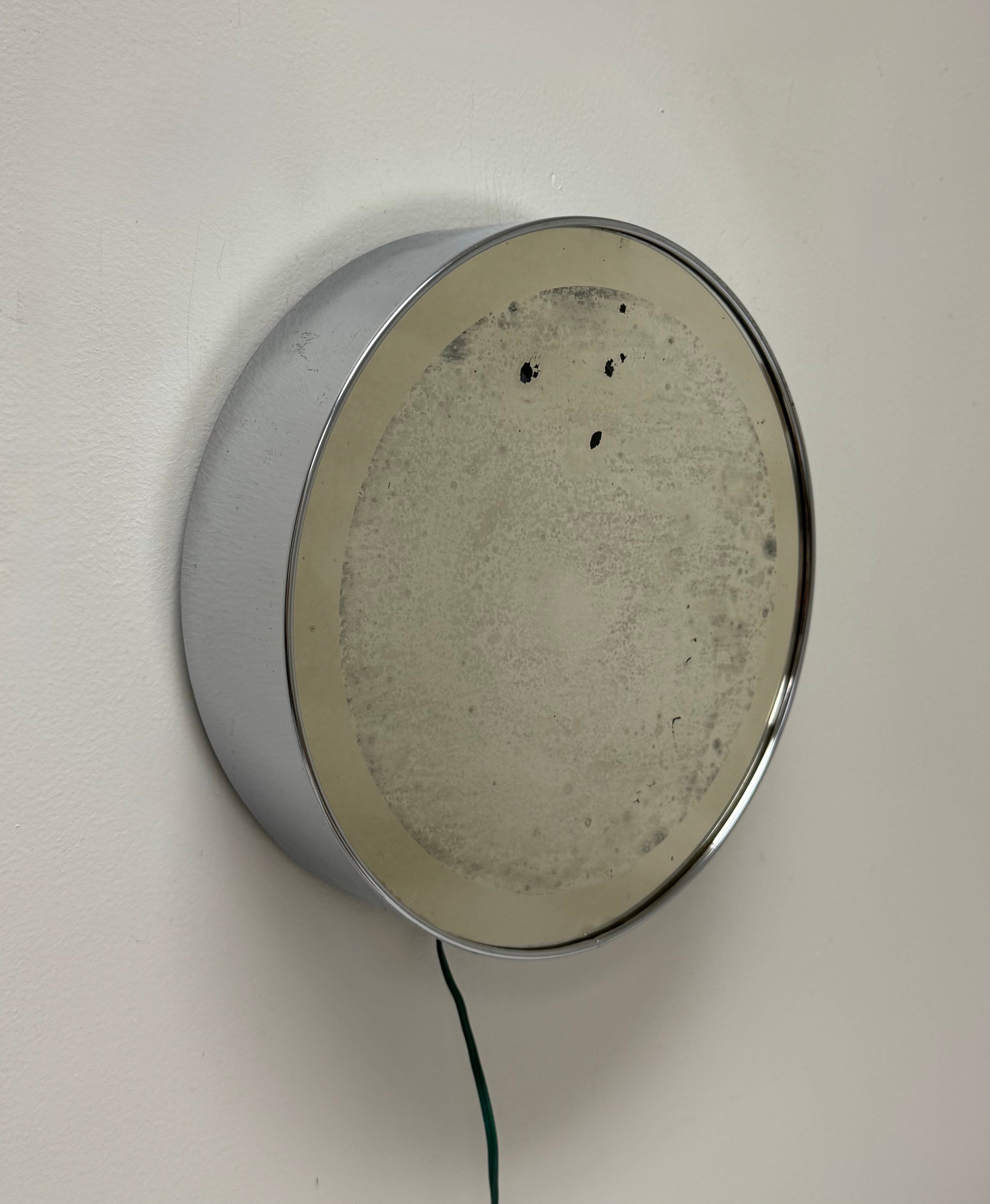 Vintage Chrome 11-1/2" Infinity Mirror