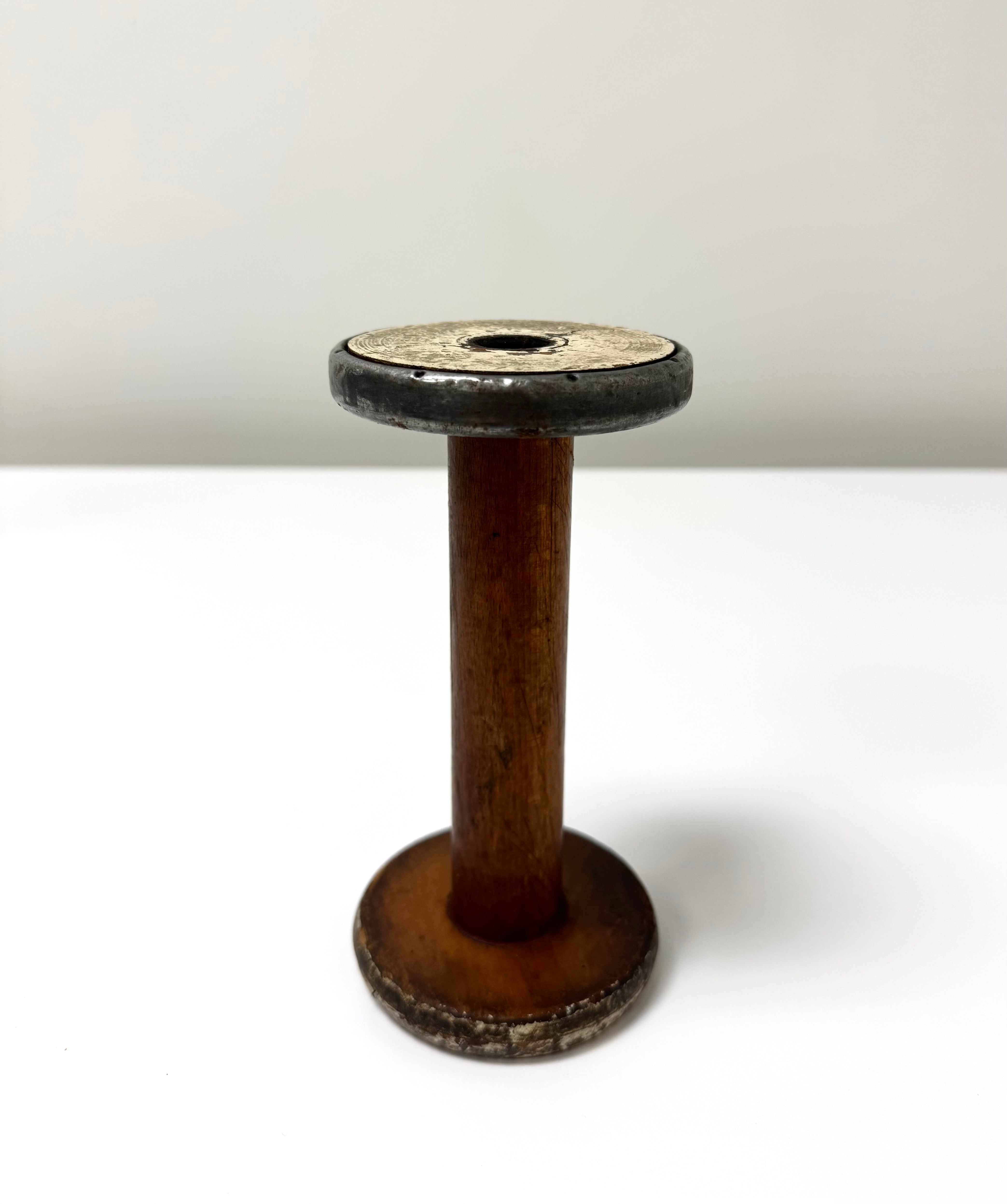 Vintage Wooden Industrial Textile Spool