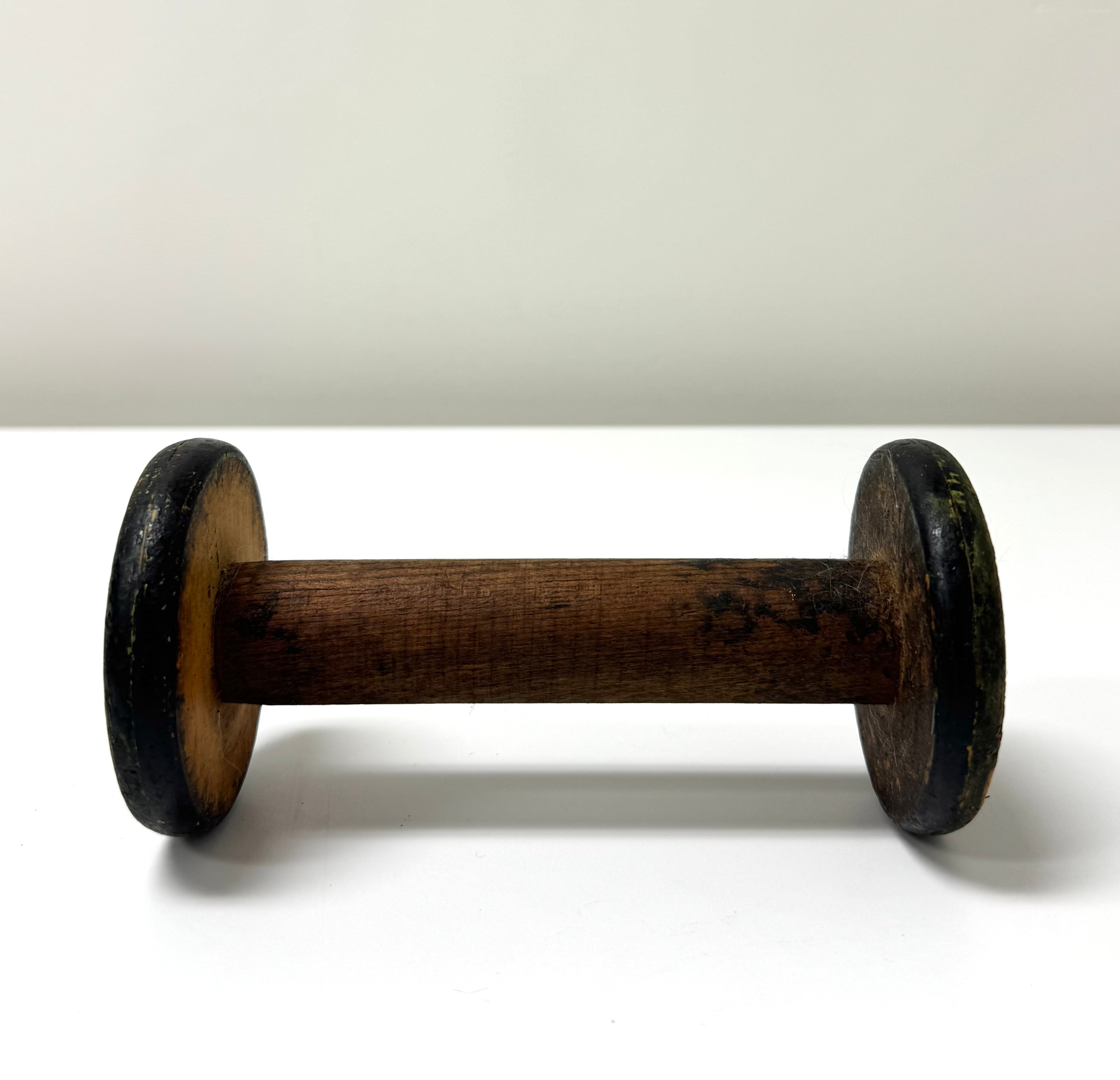 Vintage Wooden Industrial Textile Spool