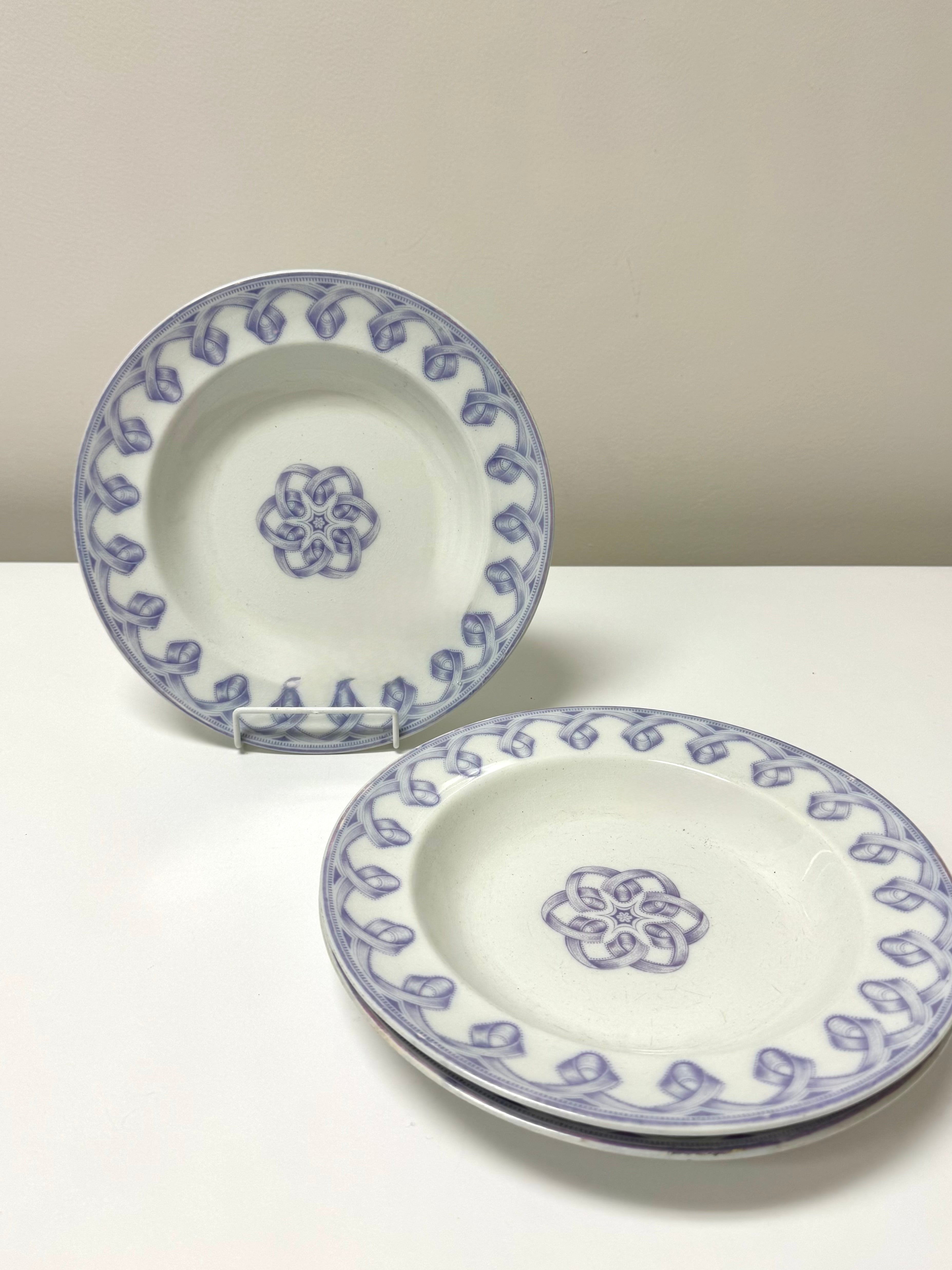 Antique  B.B.W.&M. 'Italie' Dishes Set of 3