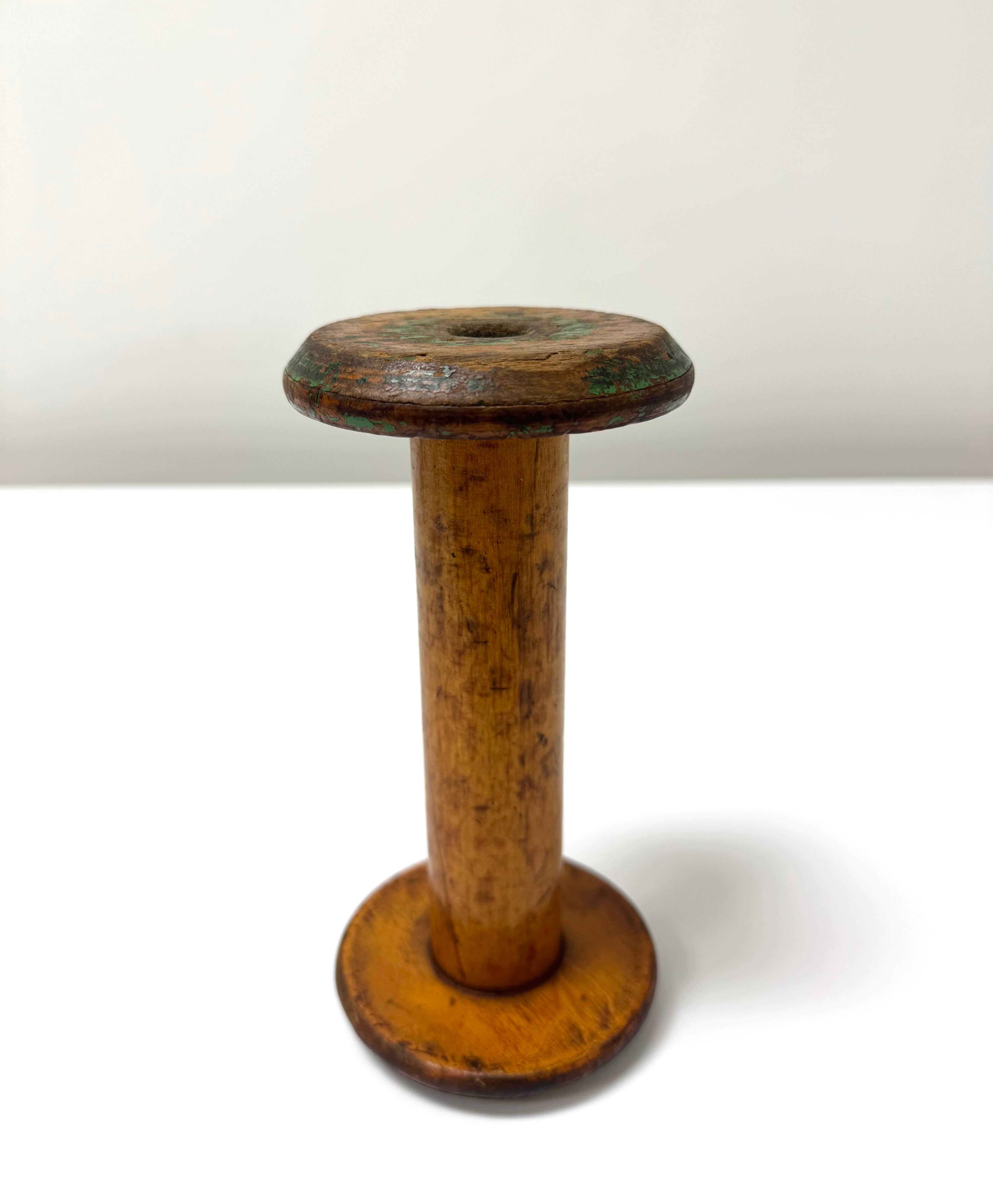 Vintage Wooden Industrial Textile Spool