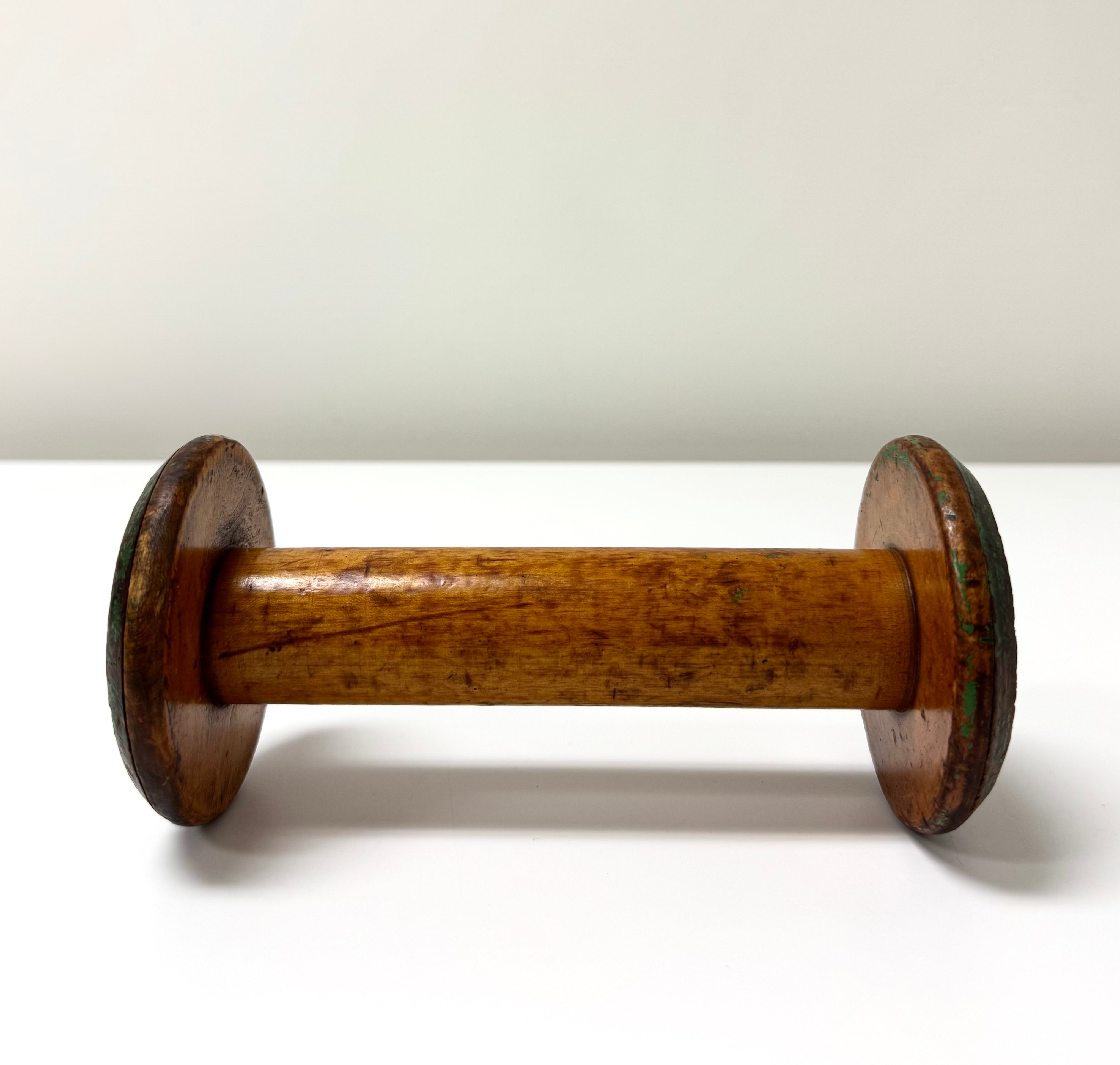 Vintage Wooden Industrial Textile Spool