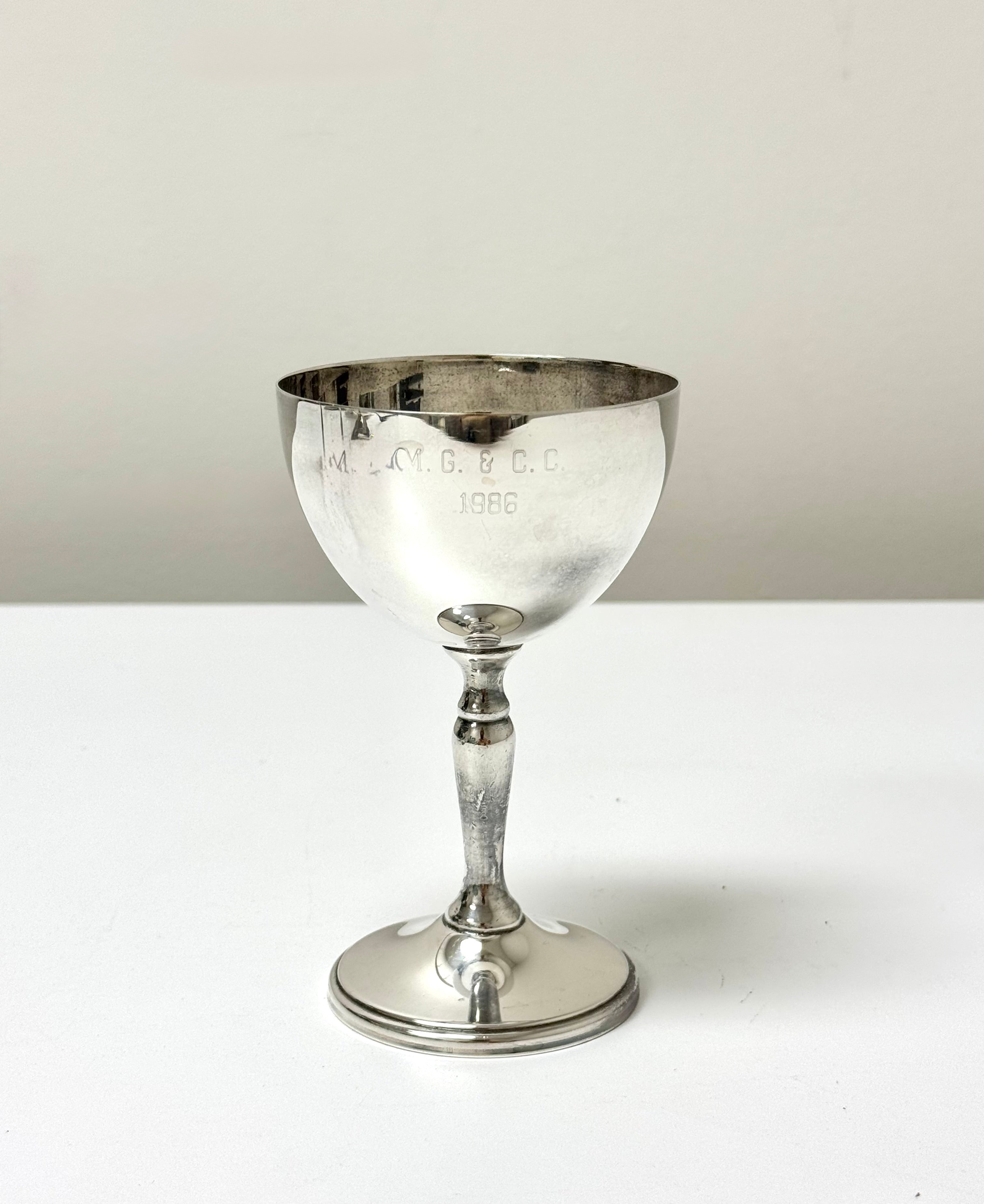 Vintage Silverplate Trophy Goblet