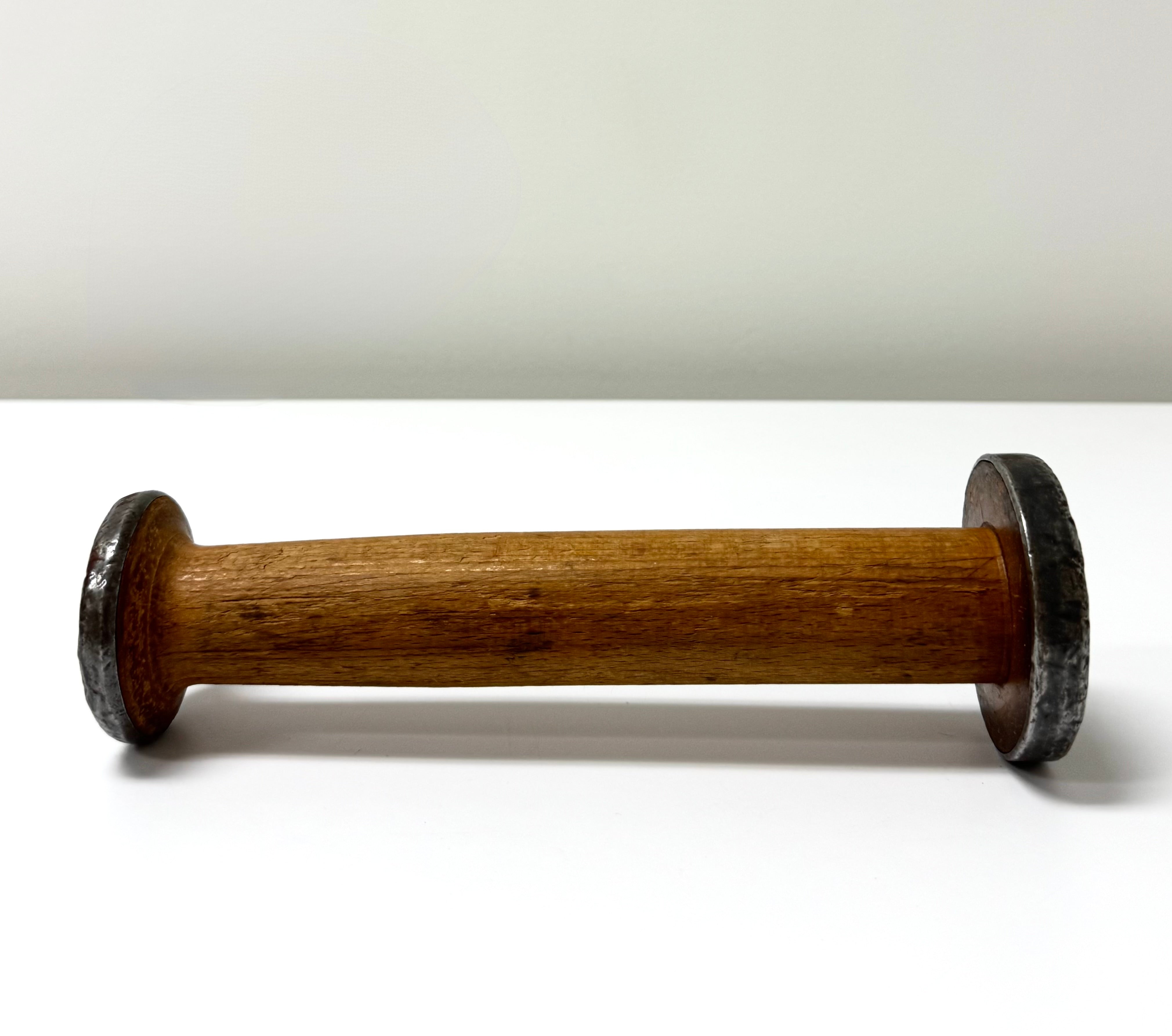 Vintage Wooden Industrial Textile Spool