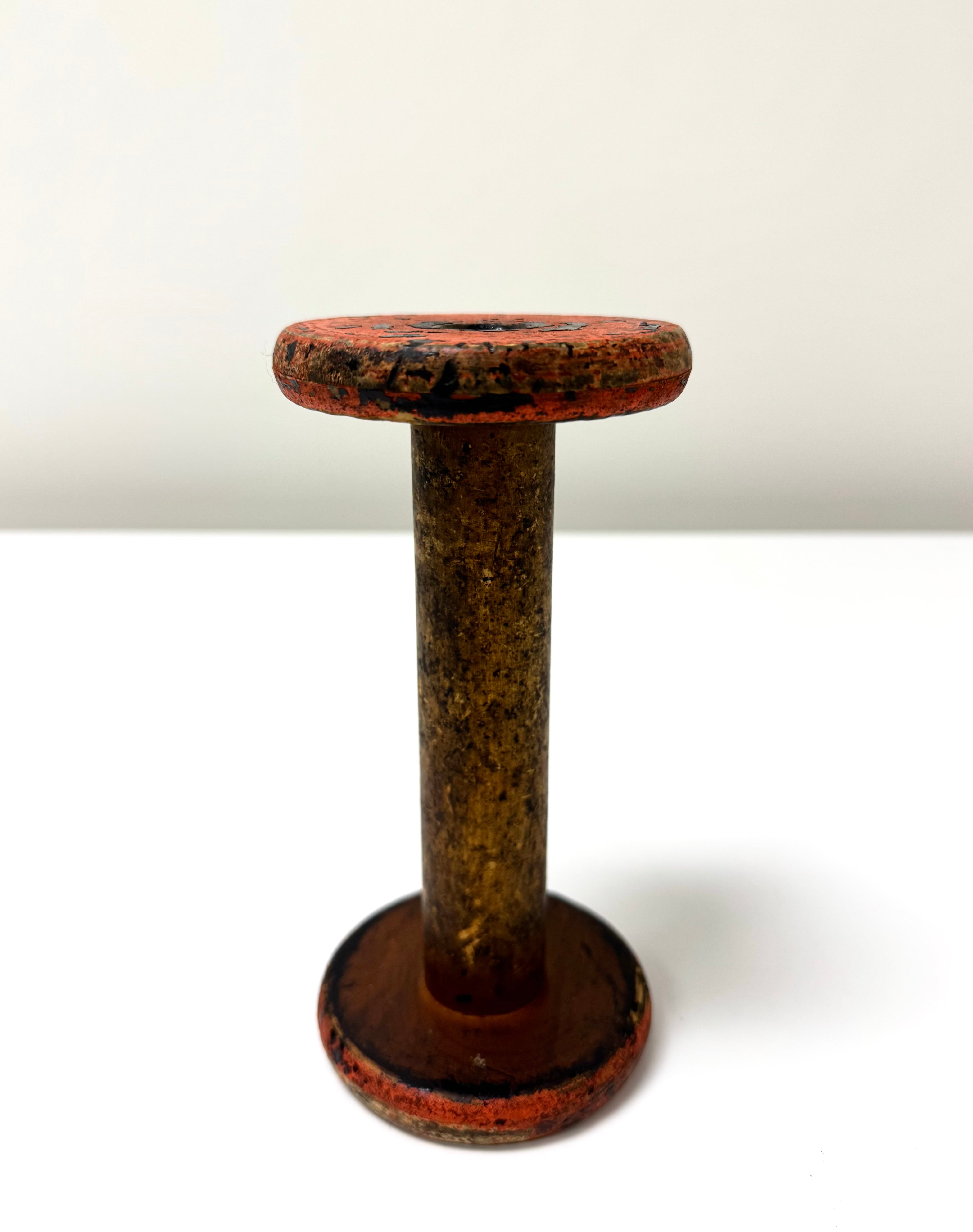 Vintage Wooden Industrial Textile Spool