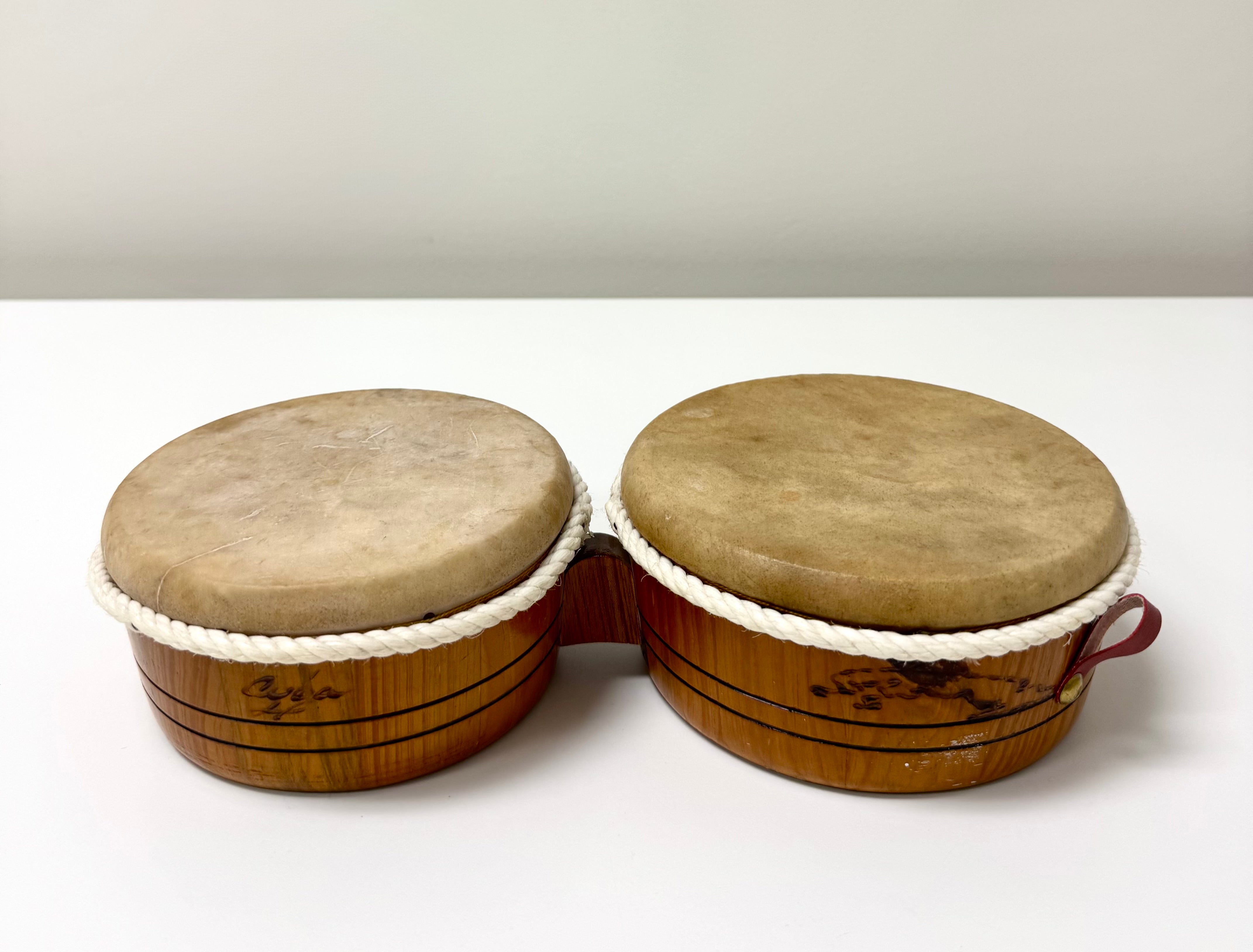 Vintage Traditional Cuban Mini Bongo Drums