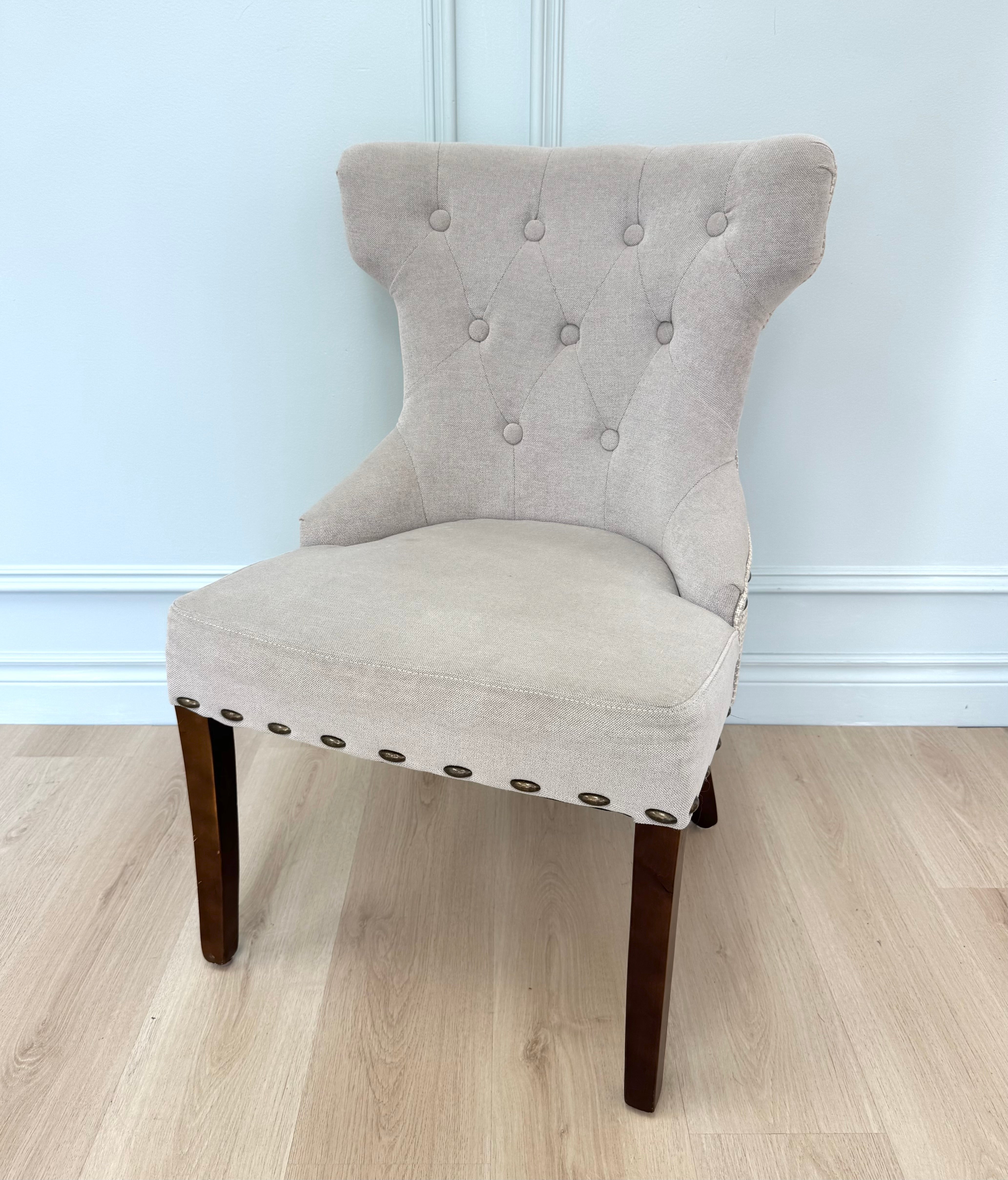 Stone Tufted Wingback Chair