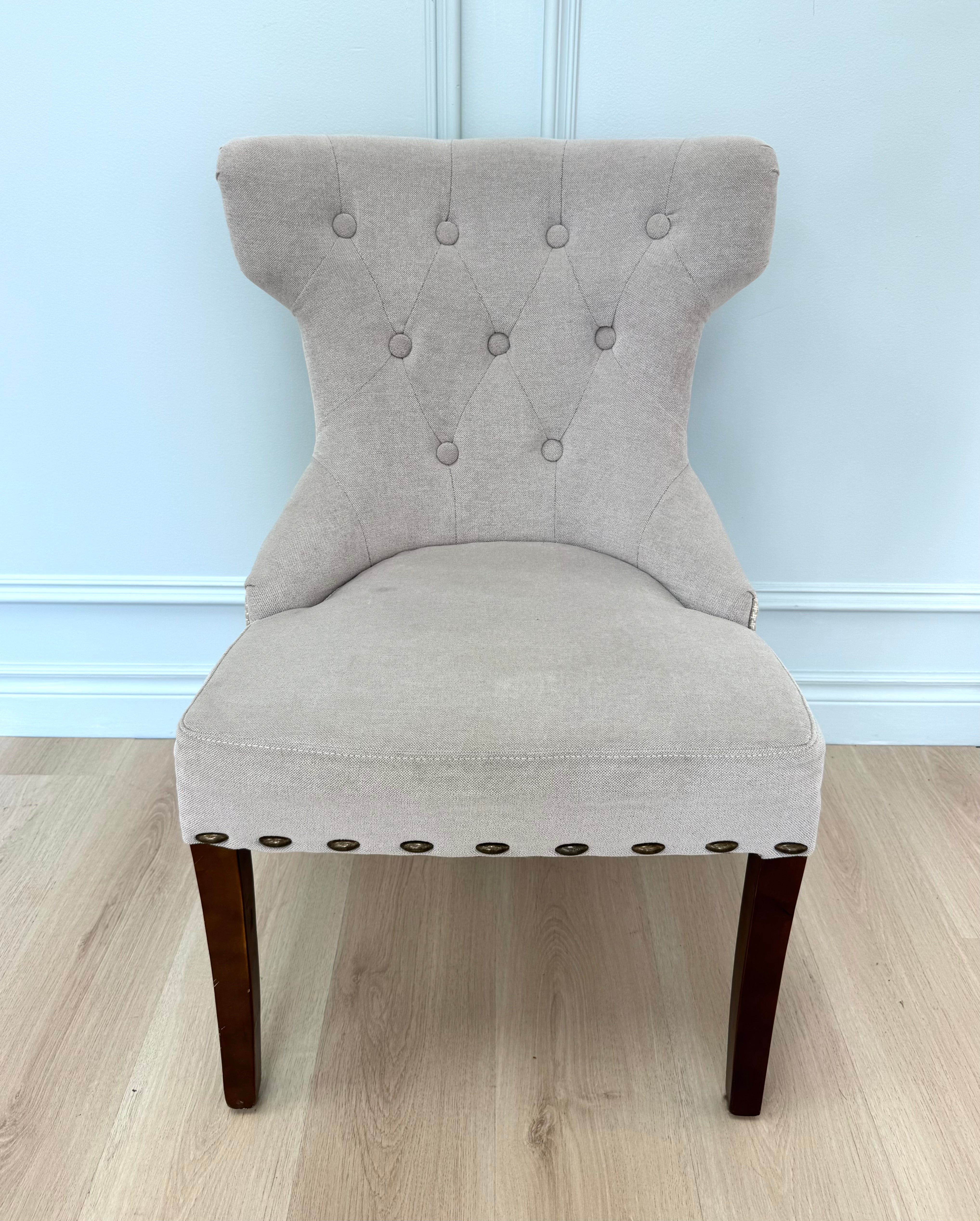 Stone Tufted Wingback Chair