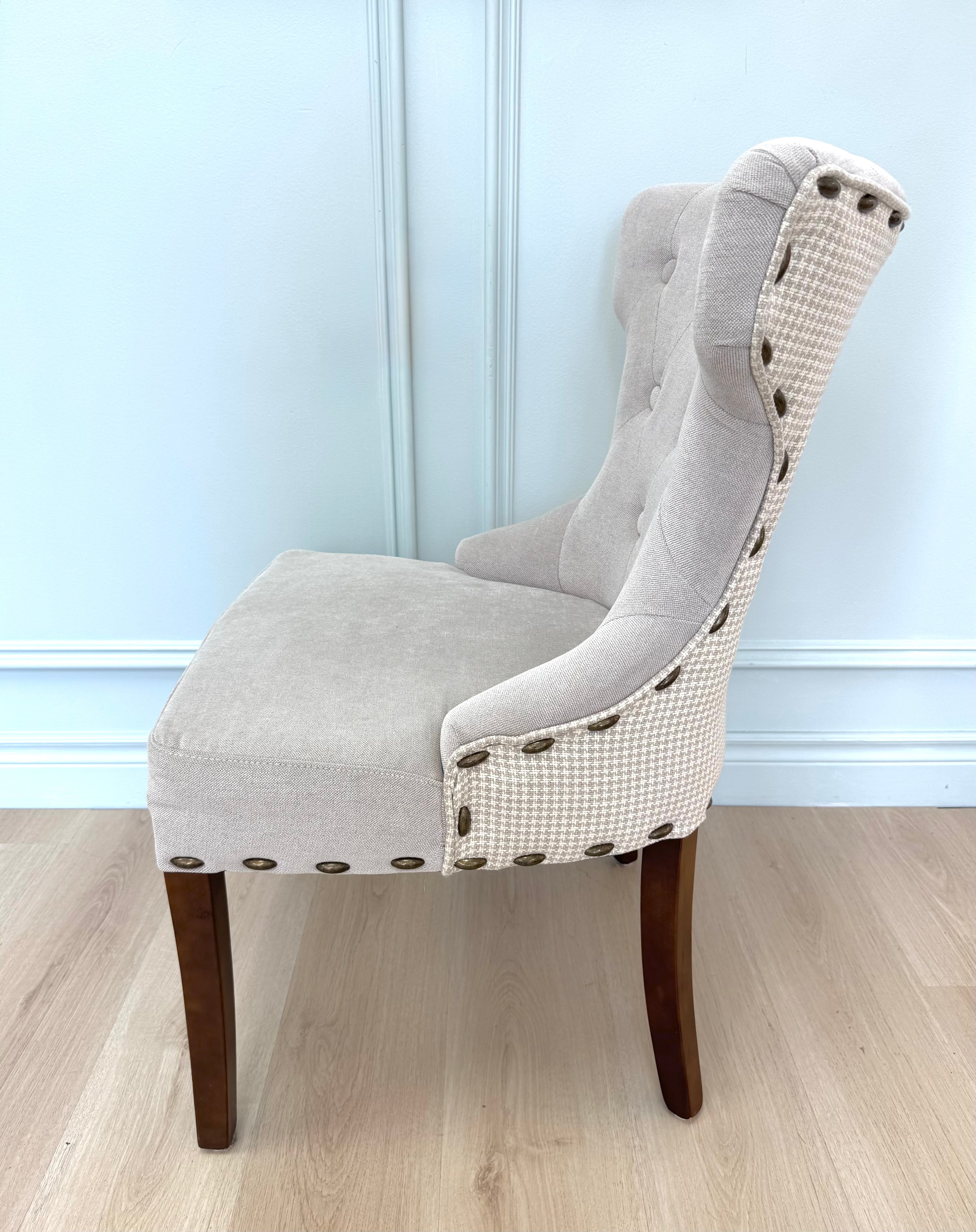 Stone Tufted Wingback Chair