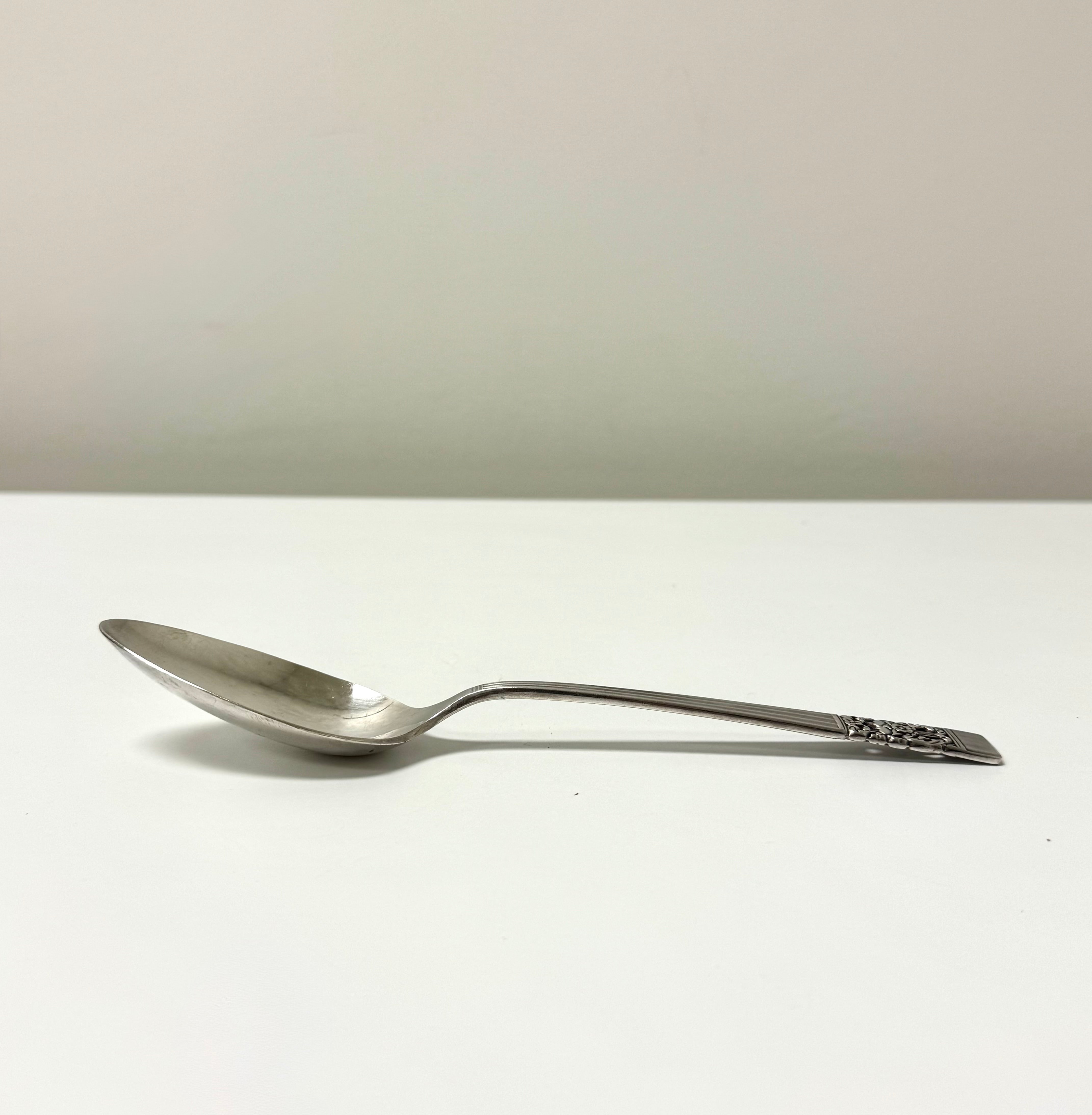 Vintage Silverplate Art Deco Serving Spoon
