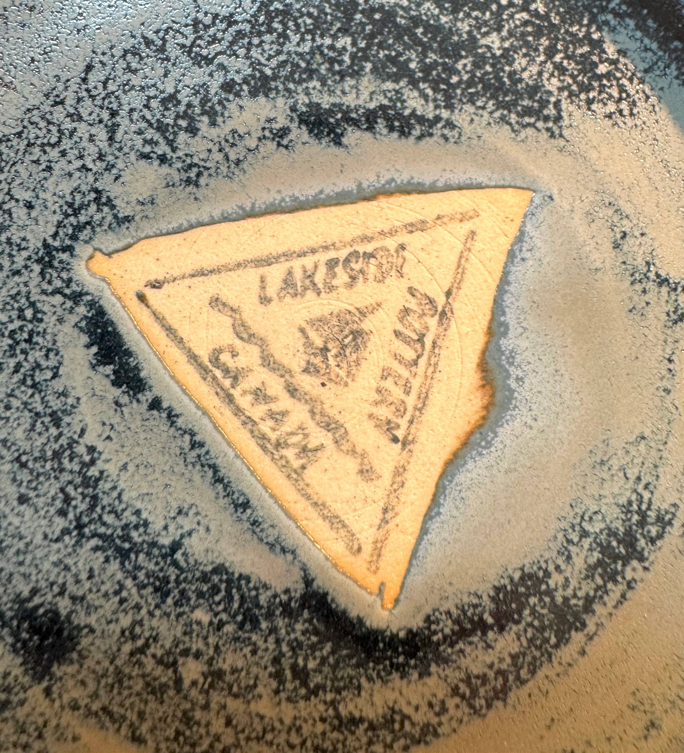 LAKESIDE POTTERY Hand-crafted Deep Blue Bowl