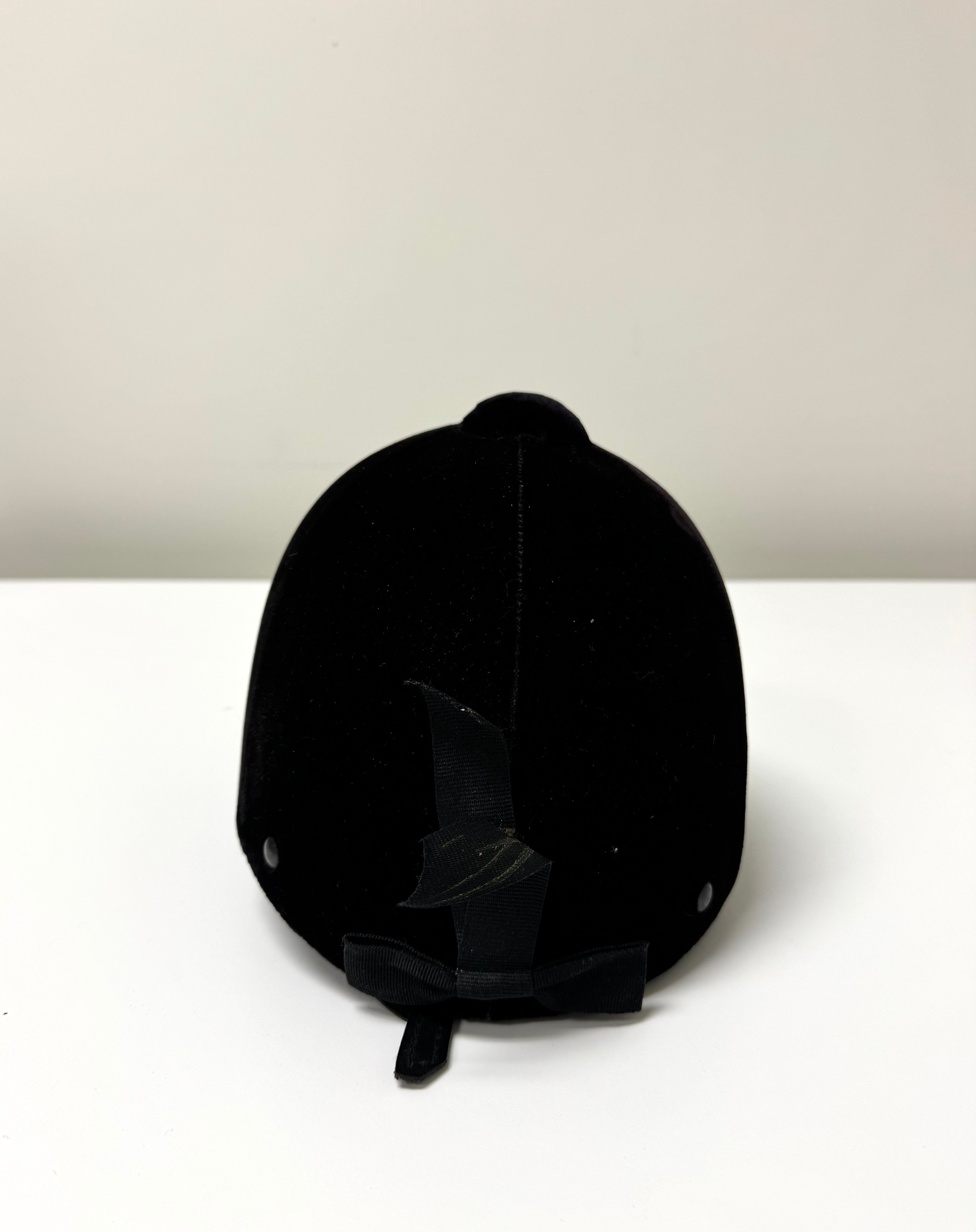 Vintage Black Velvet Riding Helmet