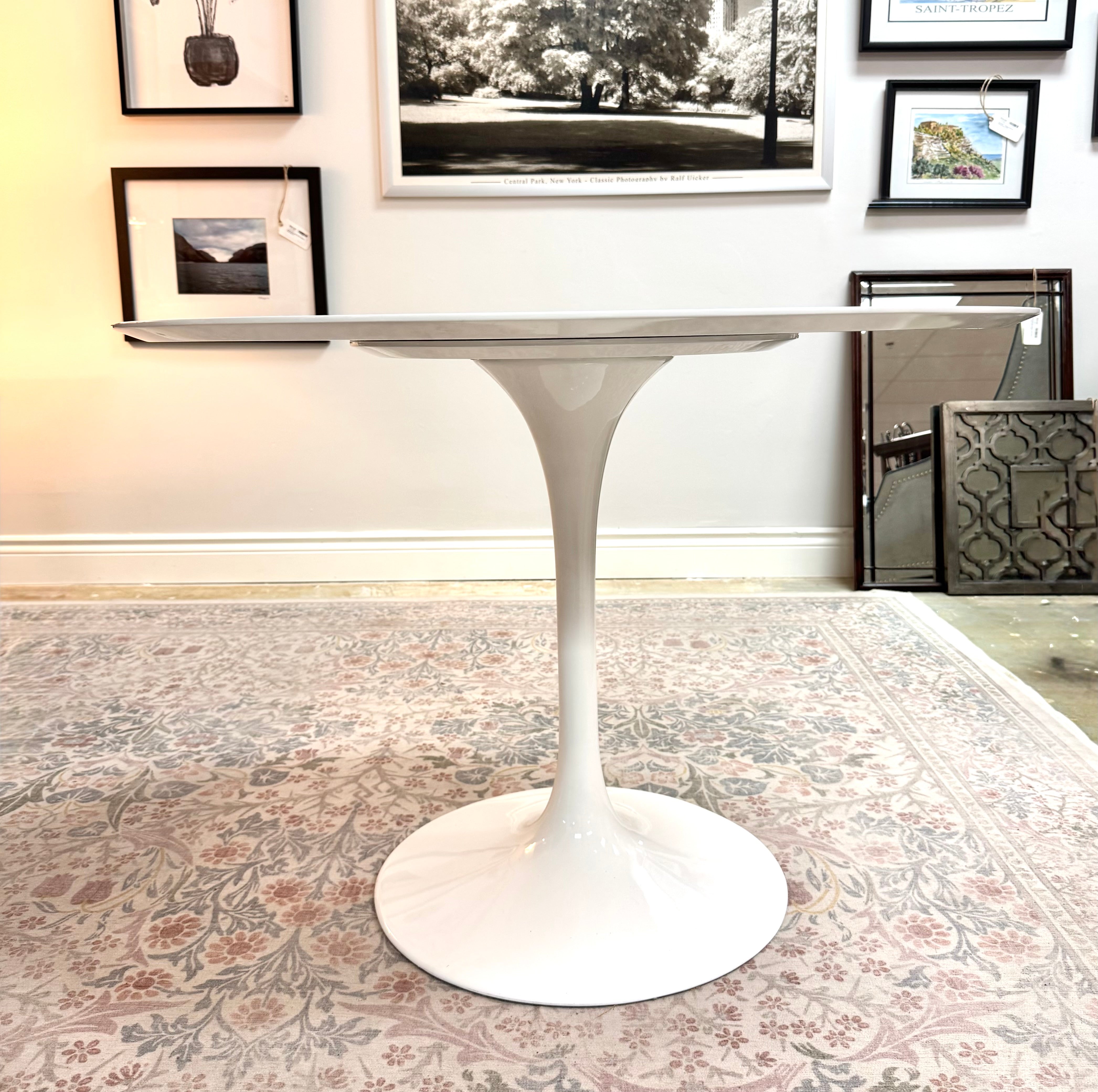 Glossy White Tulip Table