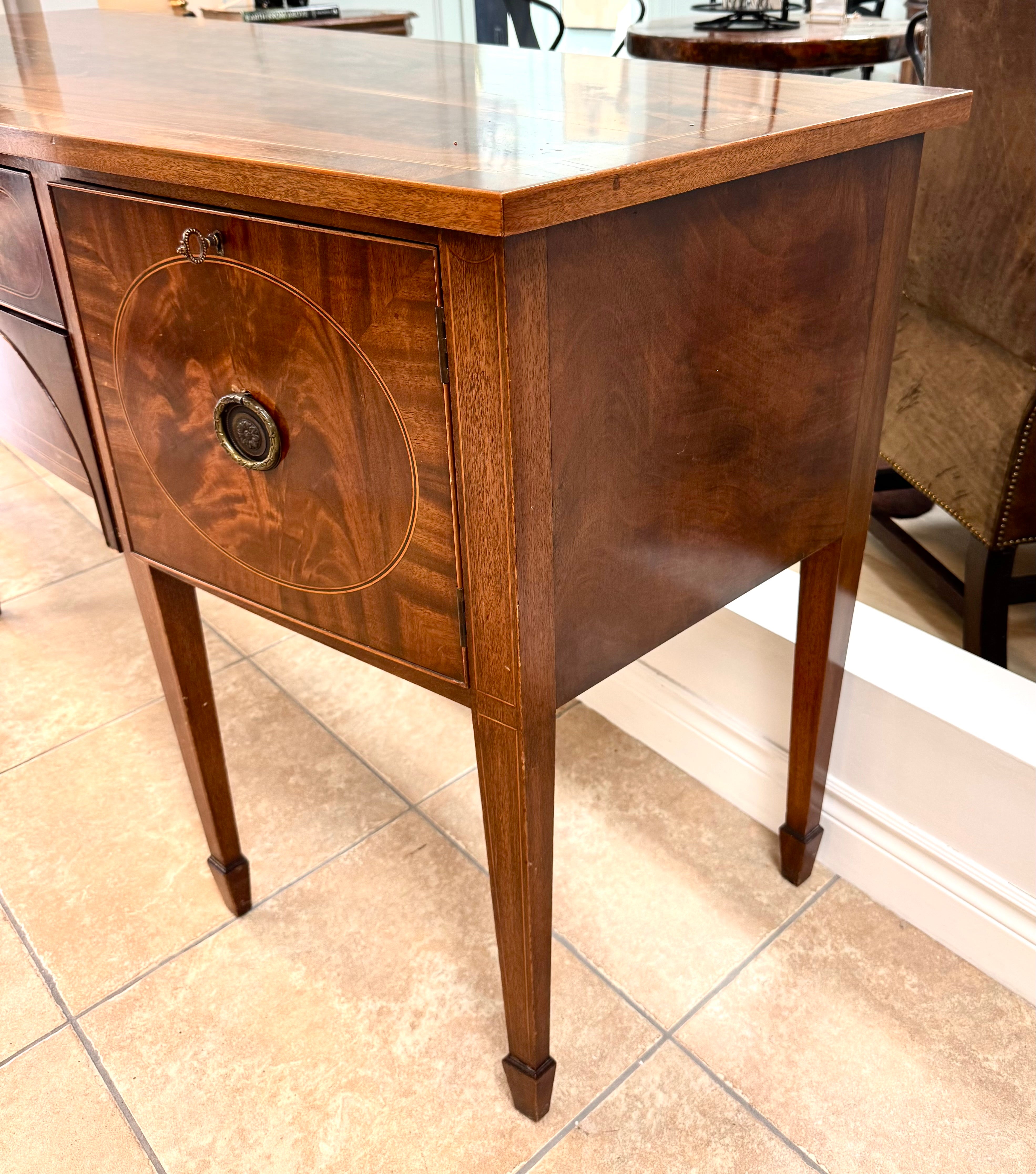 Vintage Federal Bow-front Sideboard