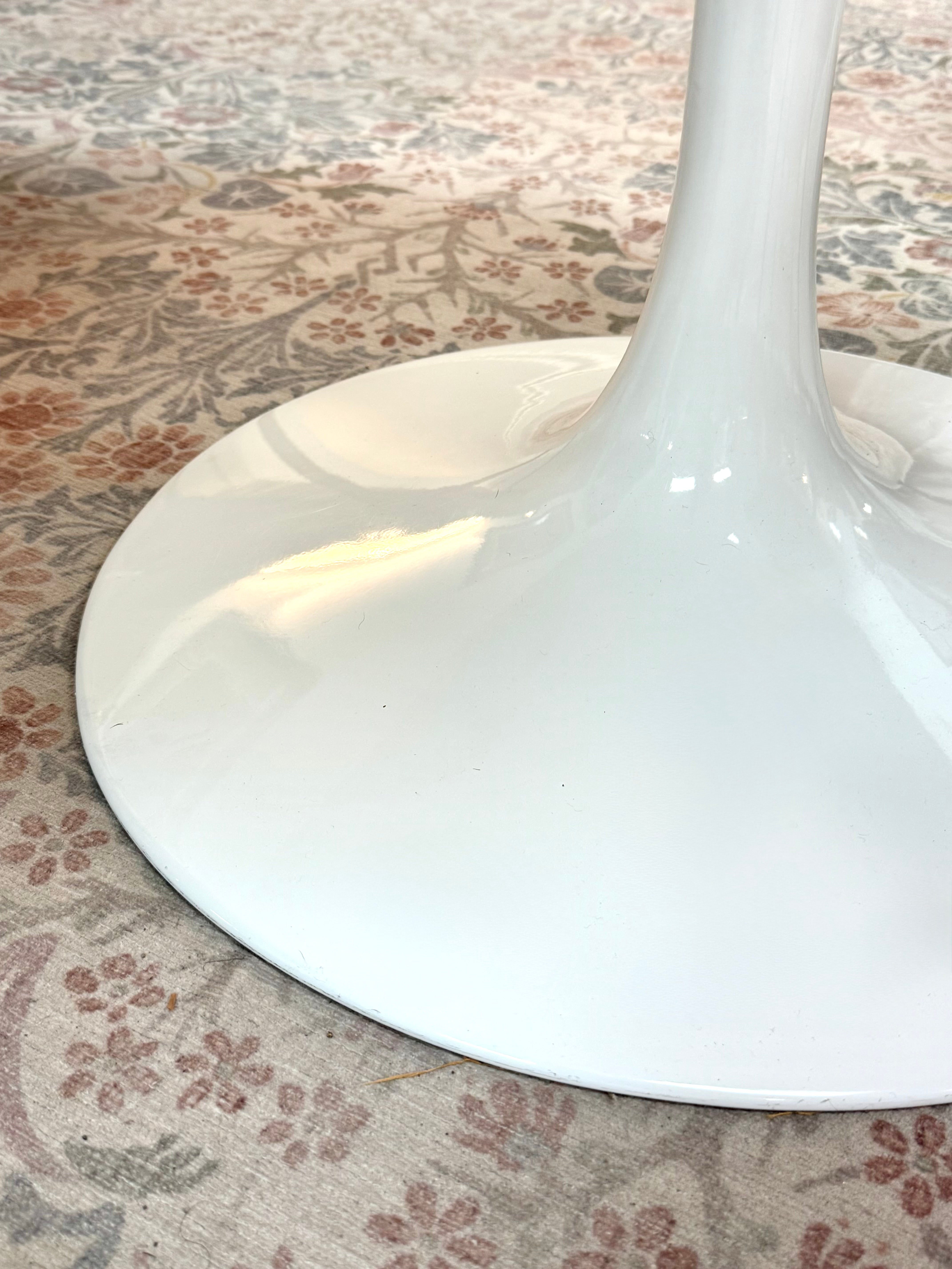 Glossy White Tulip Table