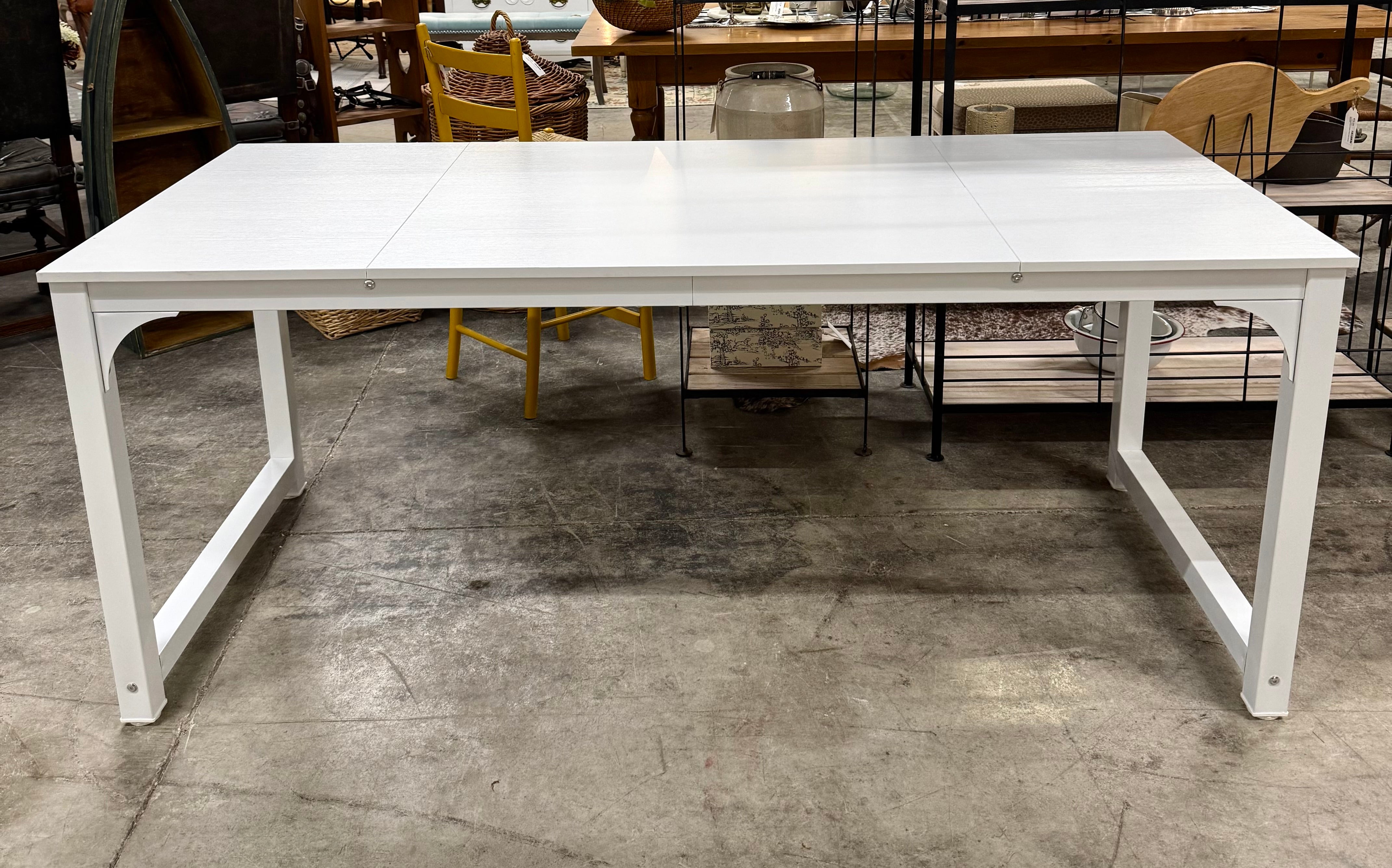 White Woodgrain Craft Table