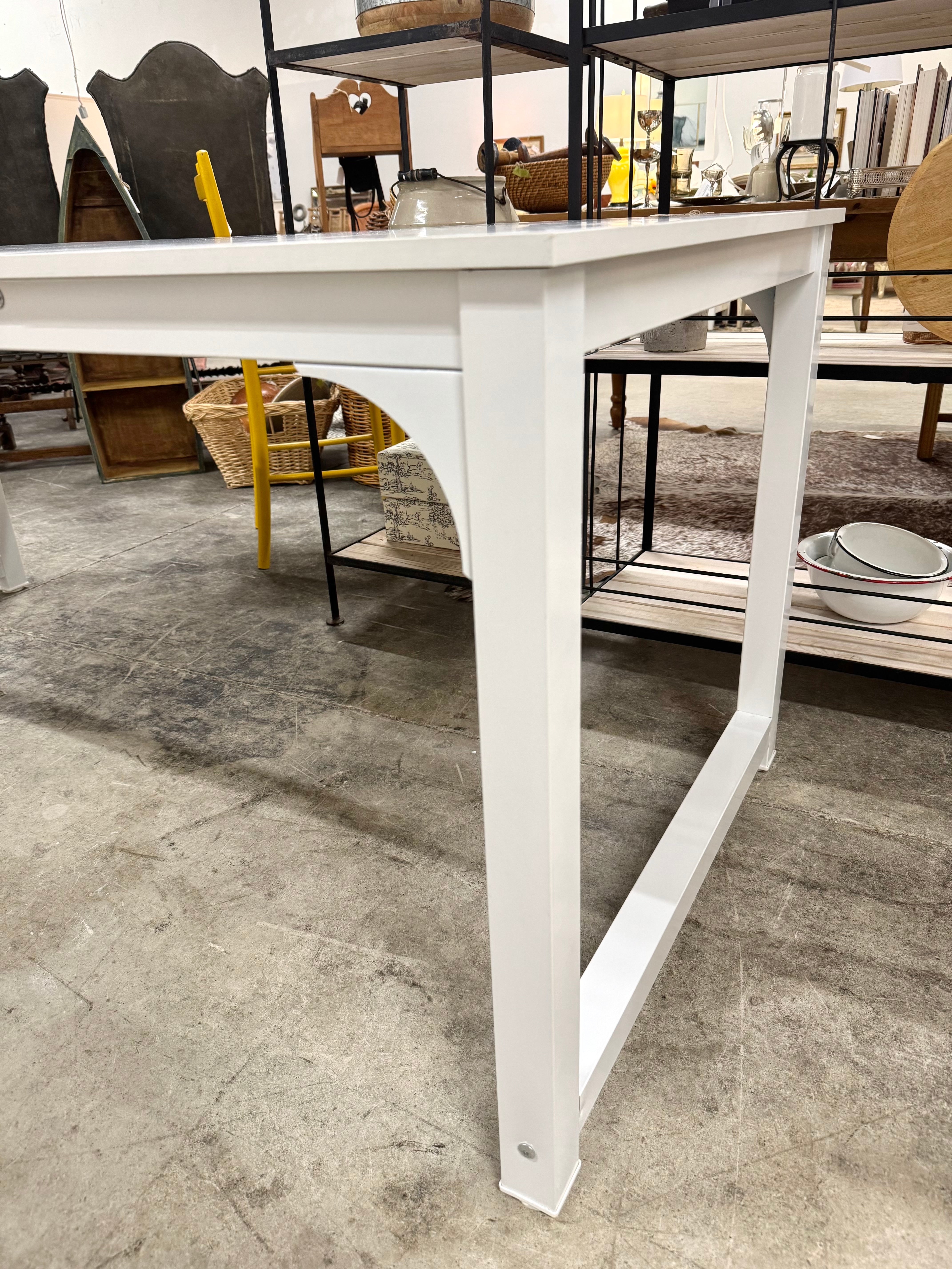 White Woodgrain Craft Table