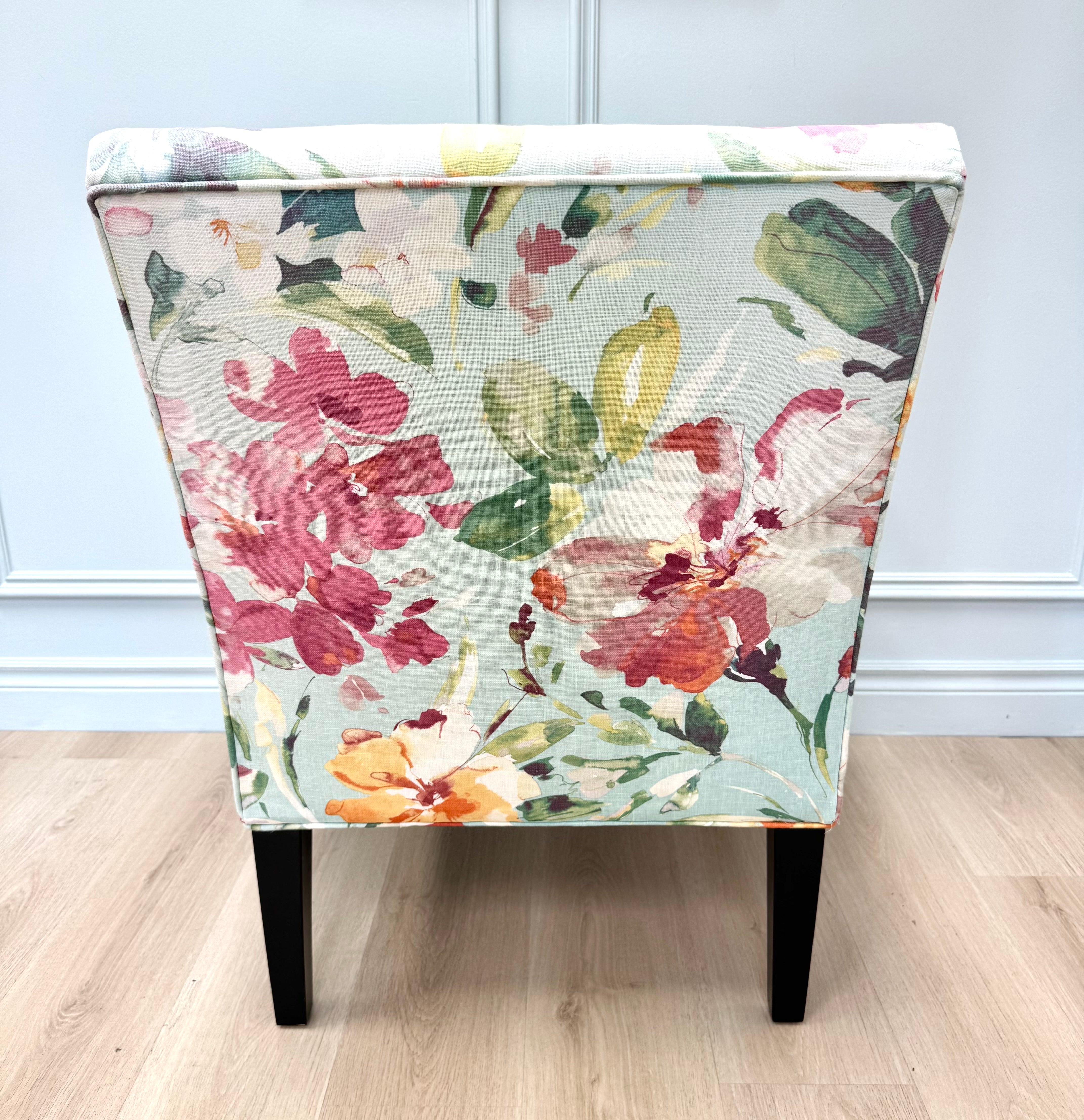 Floral Watercolour Linen Chair