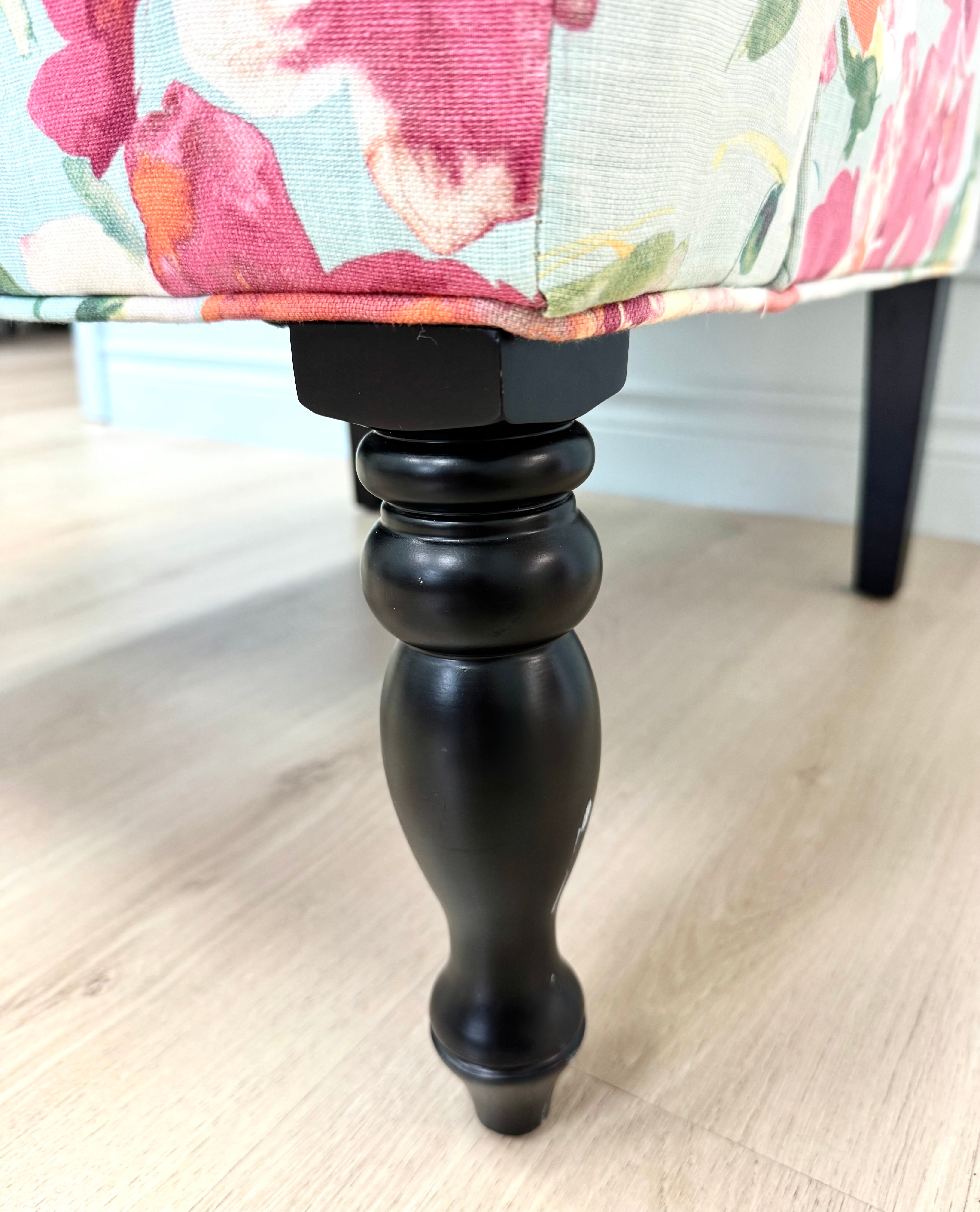 Floral Watercolour Linen Chair