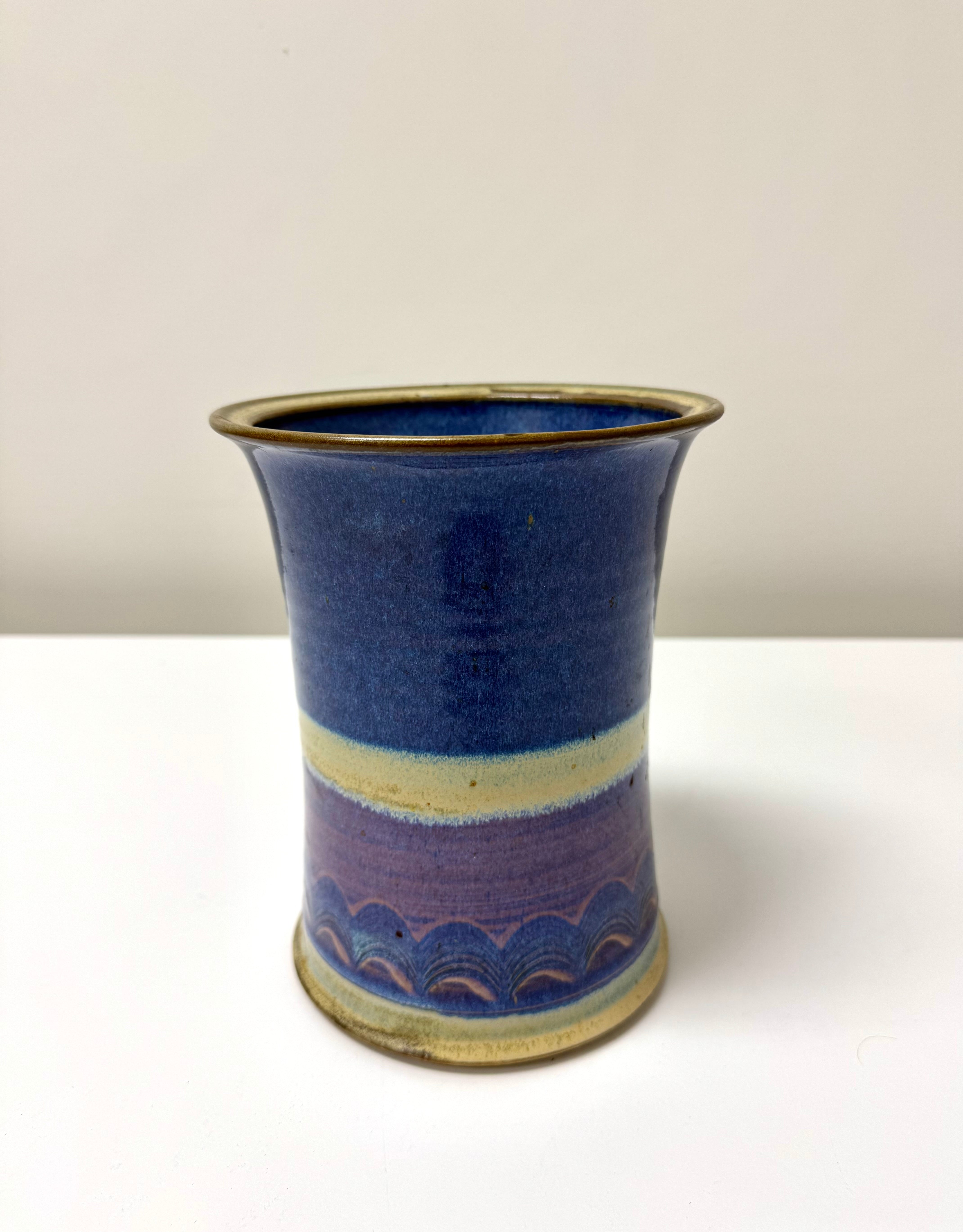 Blue-glazed Clay Wine Cooler
