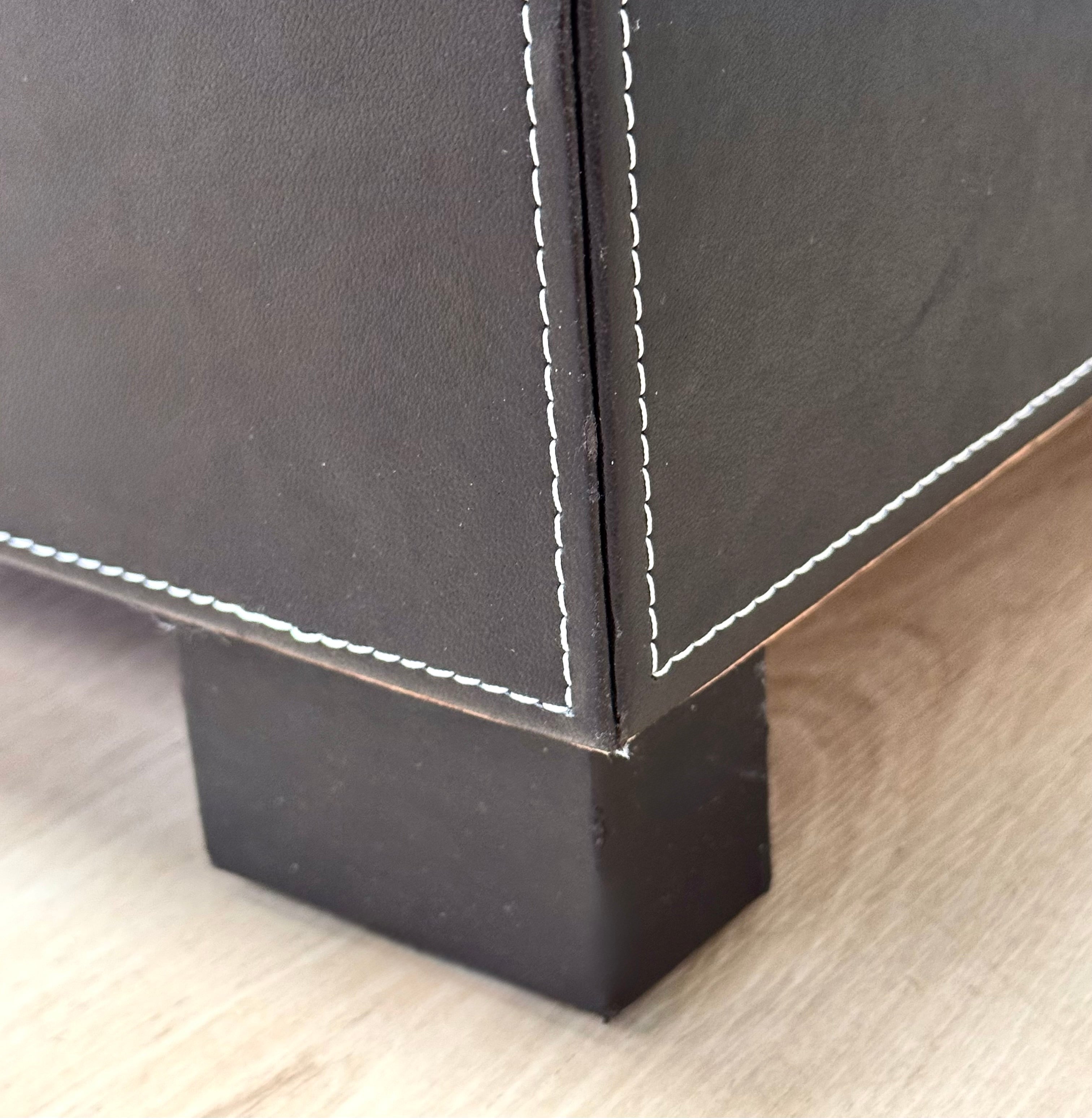 Faux Leather Storage Cube