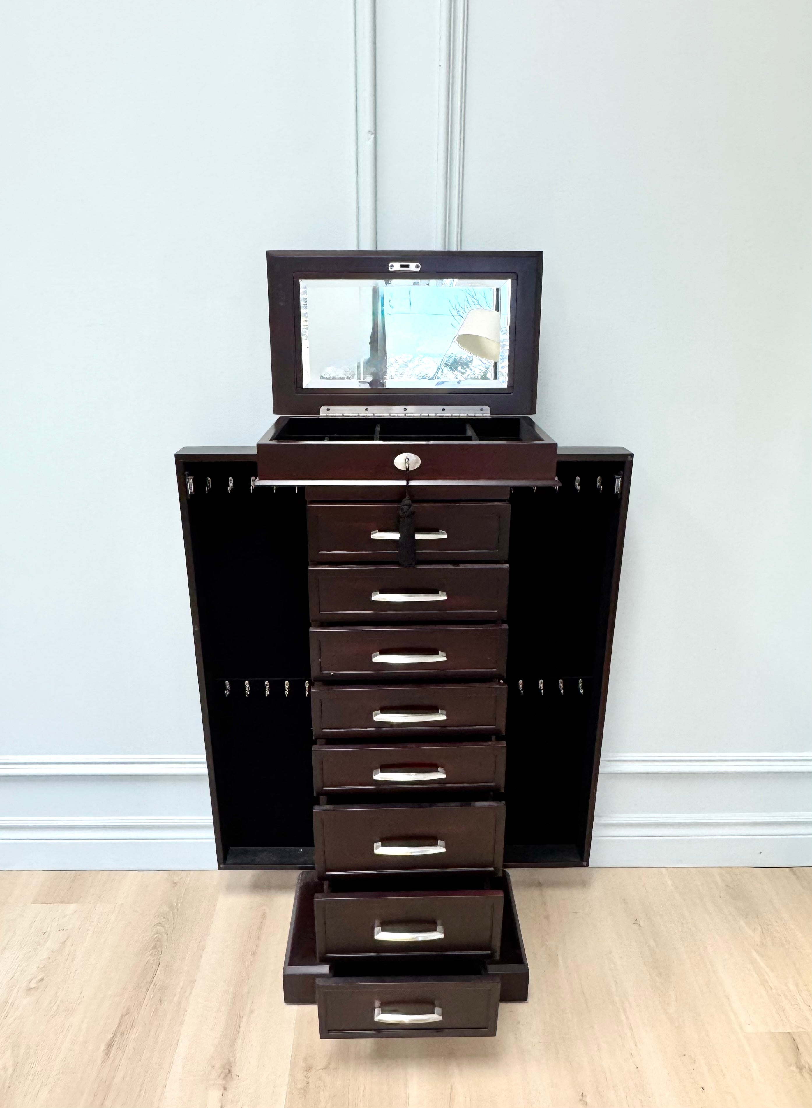 Dark Mahogany Jewellery Chest
