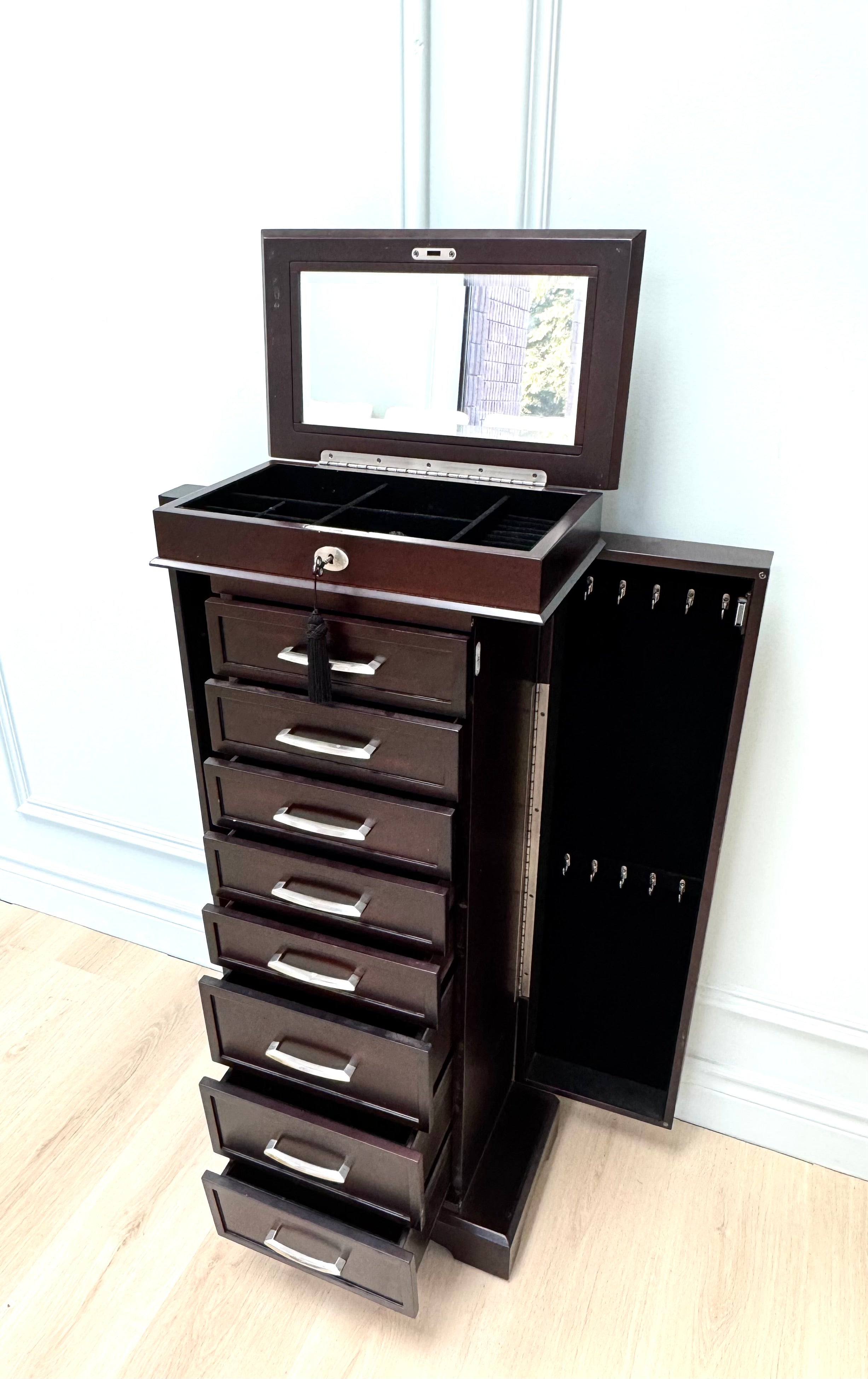 Dark Mahogany Jewellery Chest