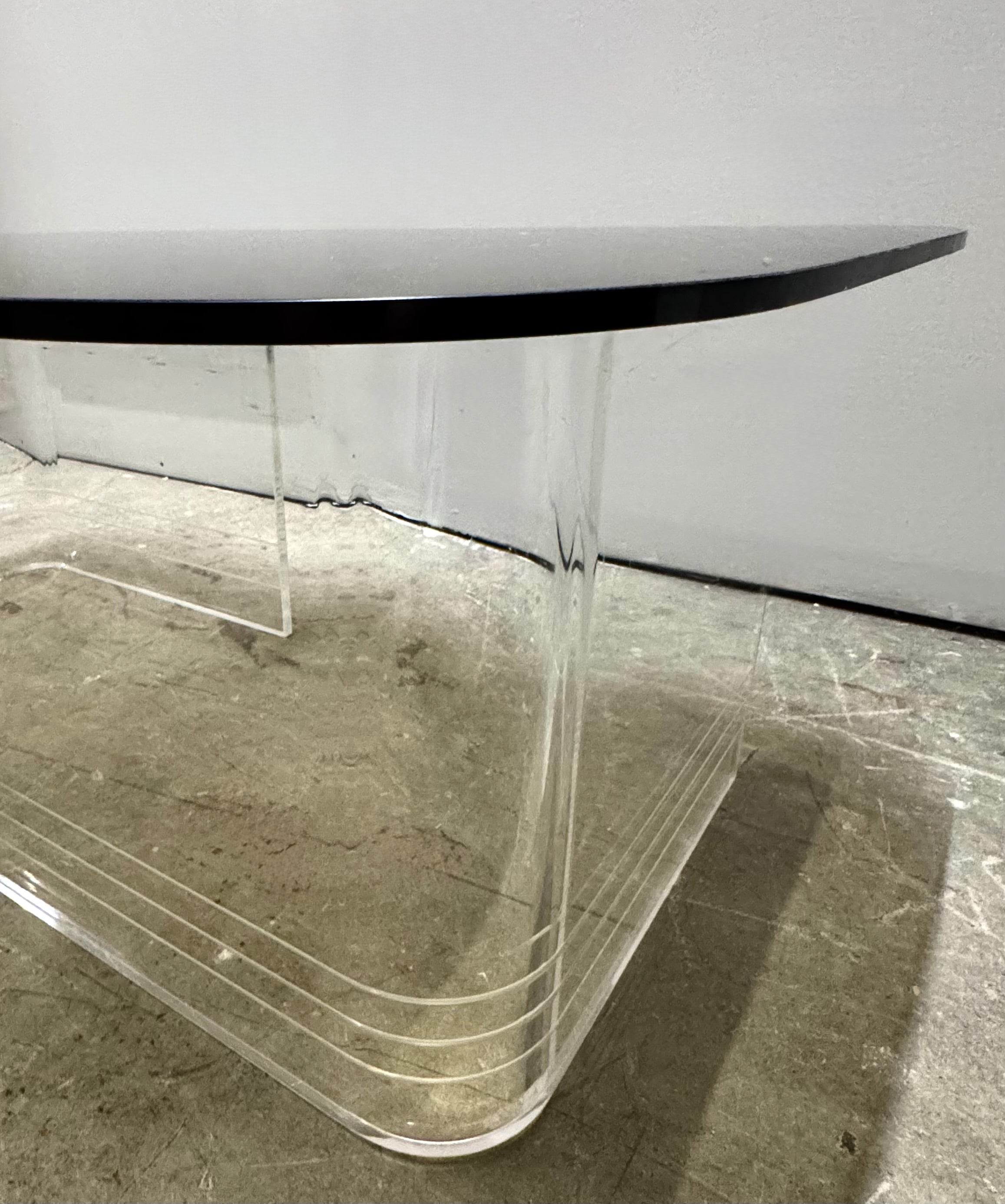 MCM Acrylic & Smoked Glass Coffee Table