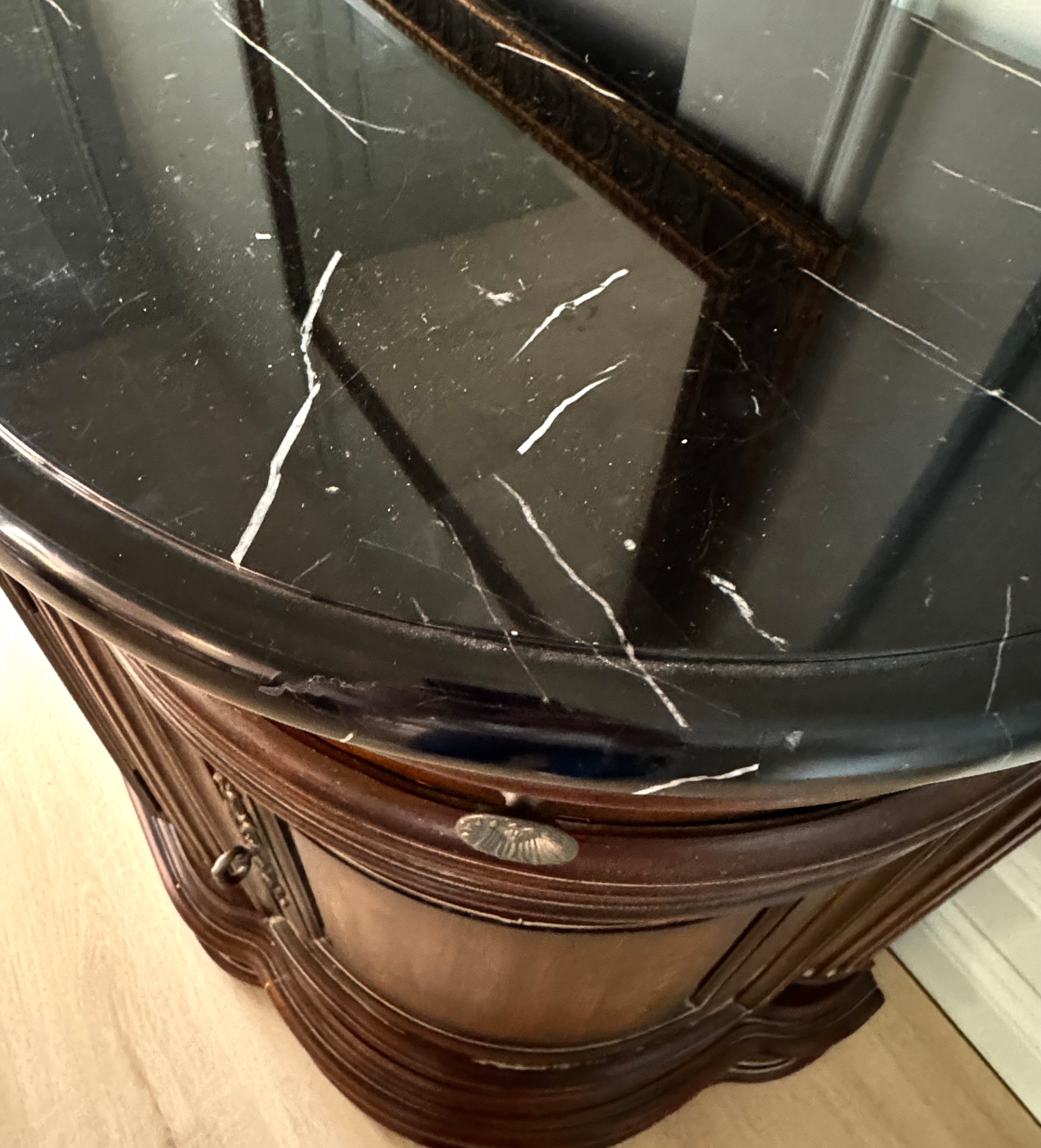 Provincial Sideboard with Black Marble Top