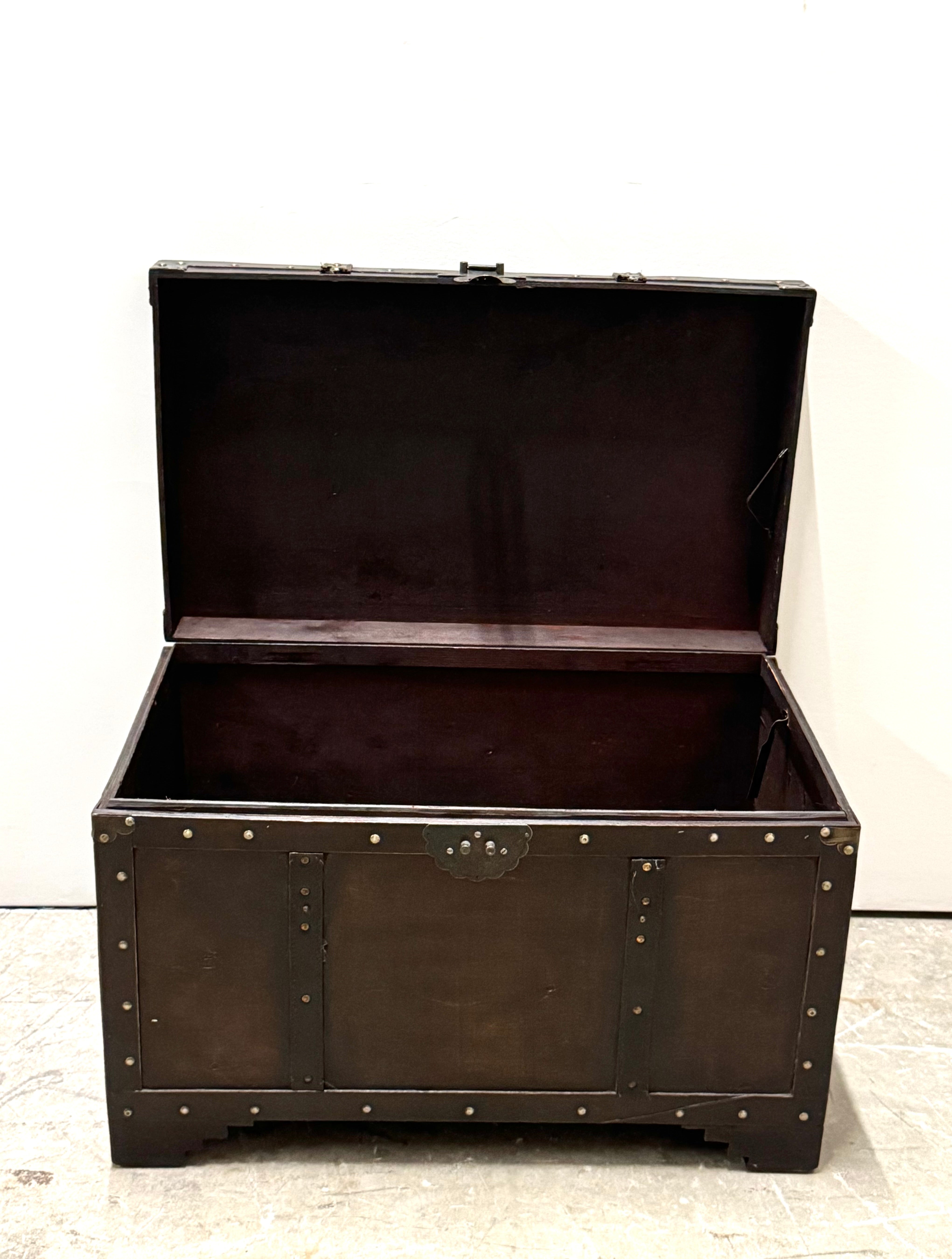 Trunk Table with Leather Straps