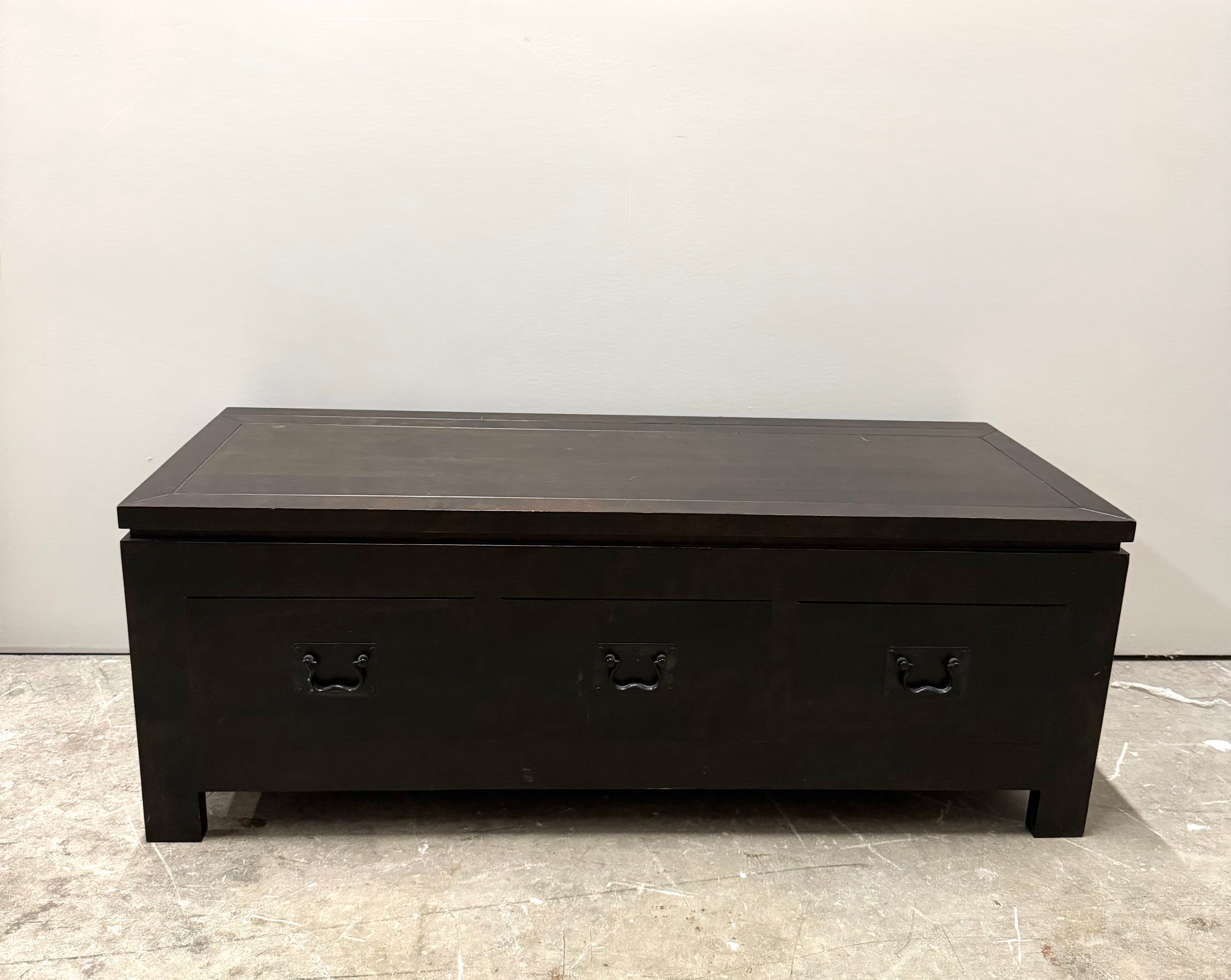 Dark Wood Storage Table