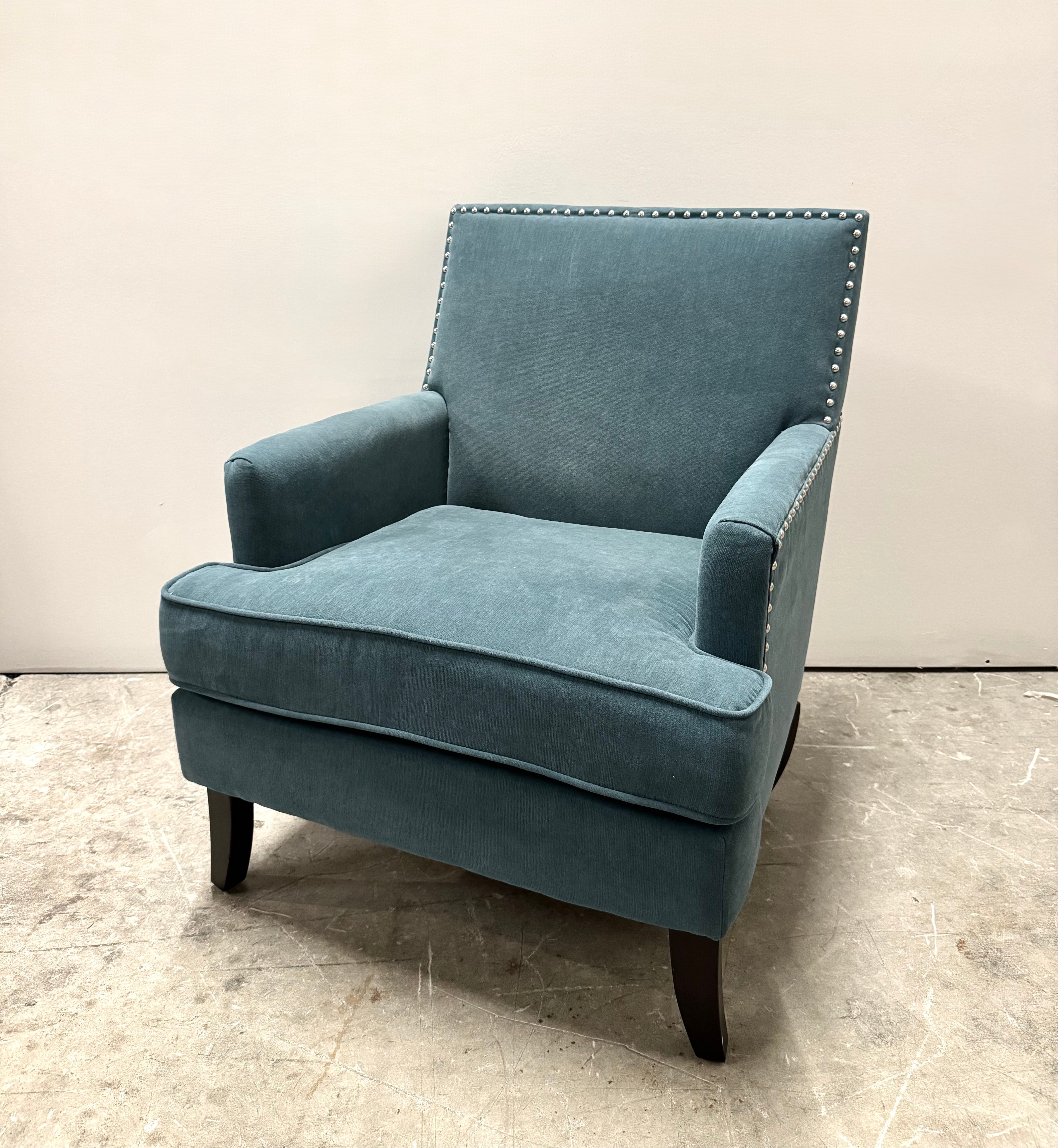 Teal Chair with Nailhead Trim