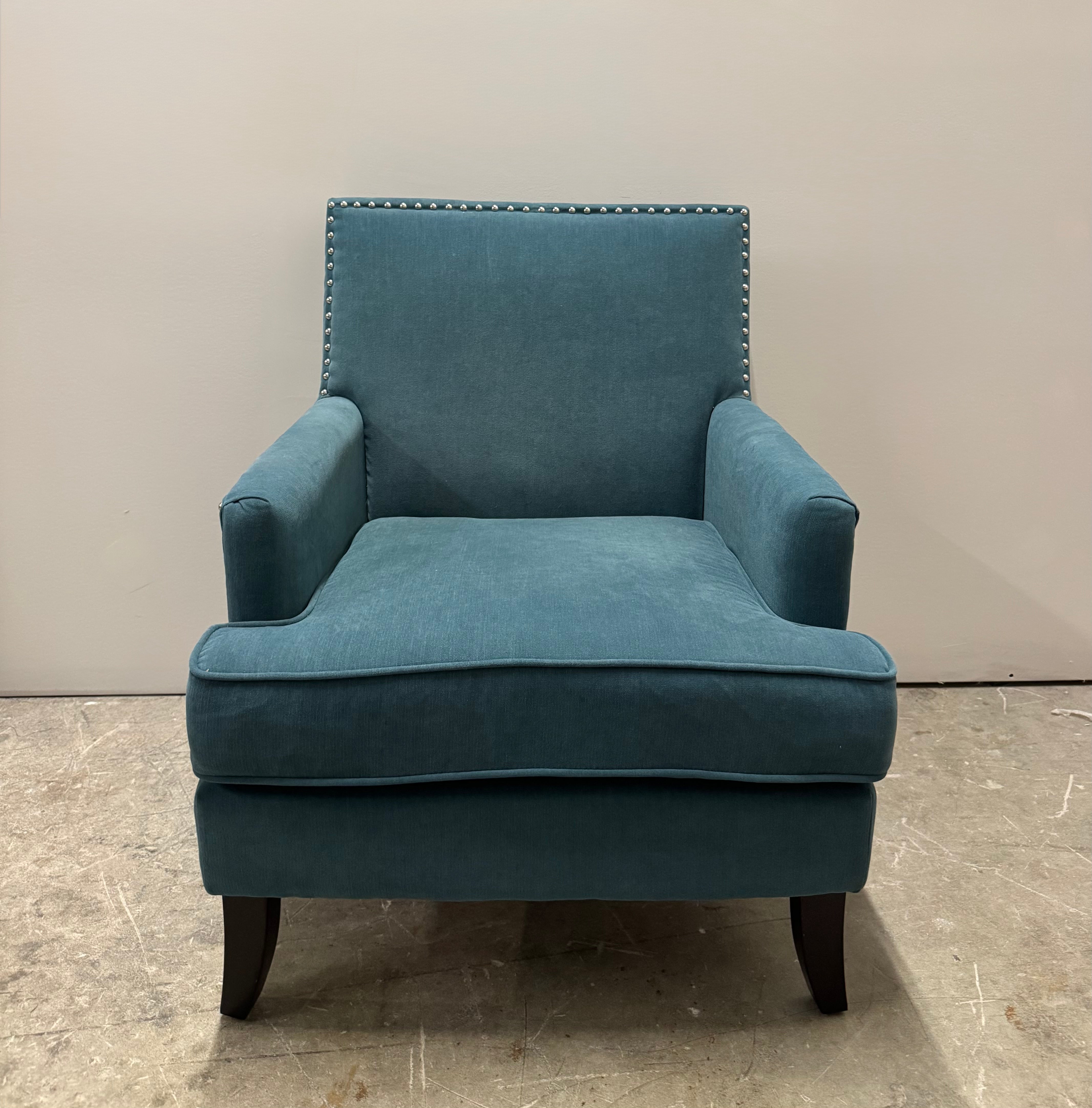 Teal Chair with Nailhead Trim