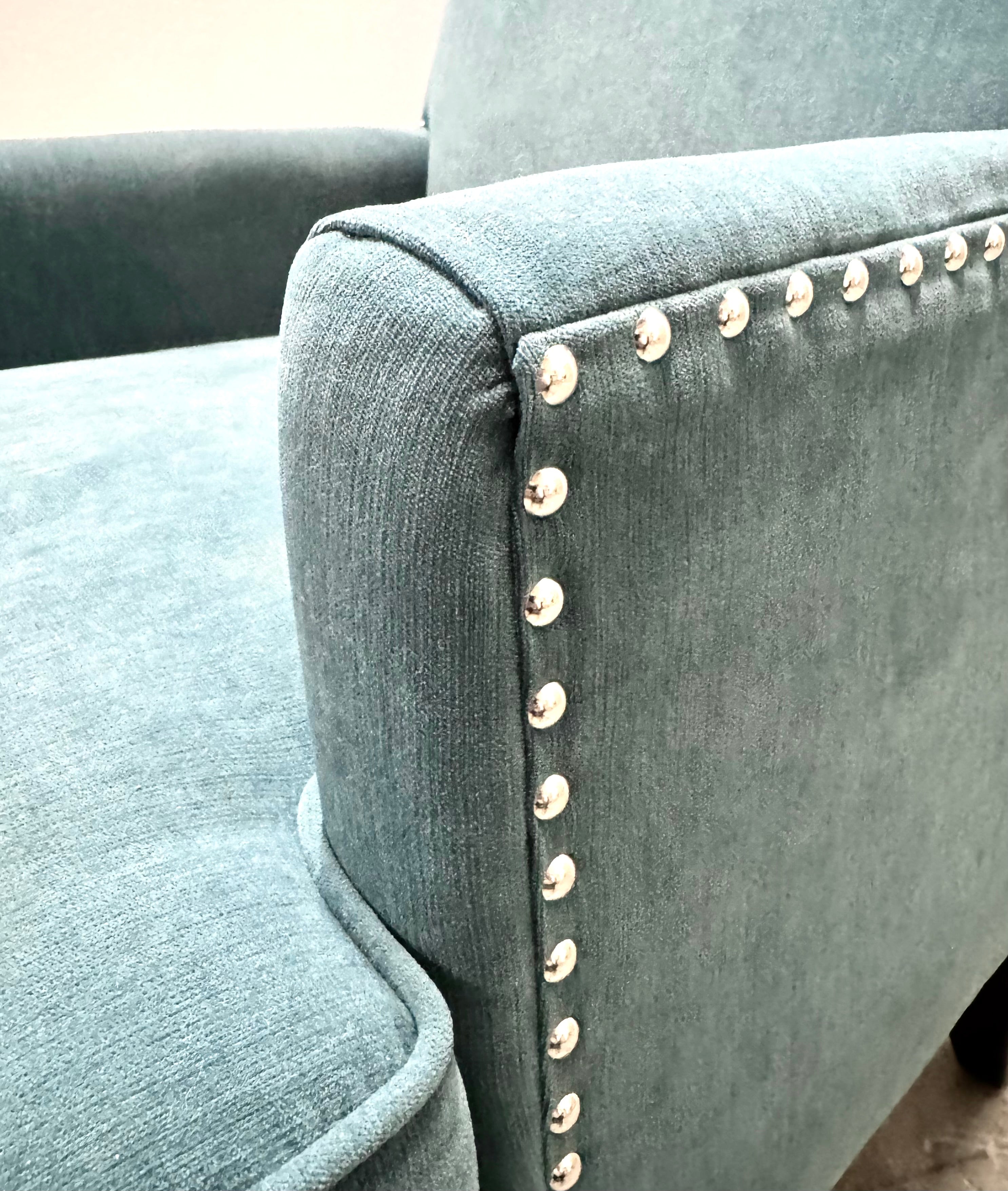 Teal Chair with Nailhead Trim