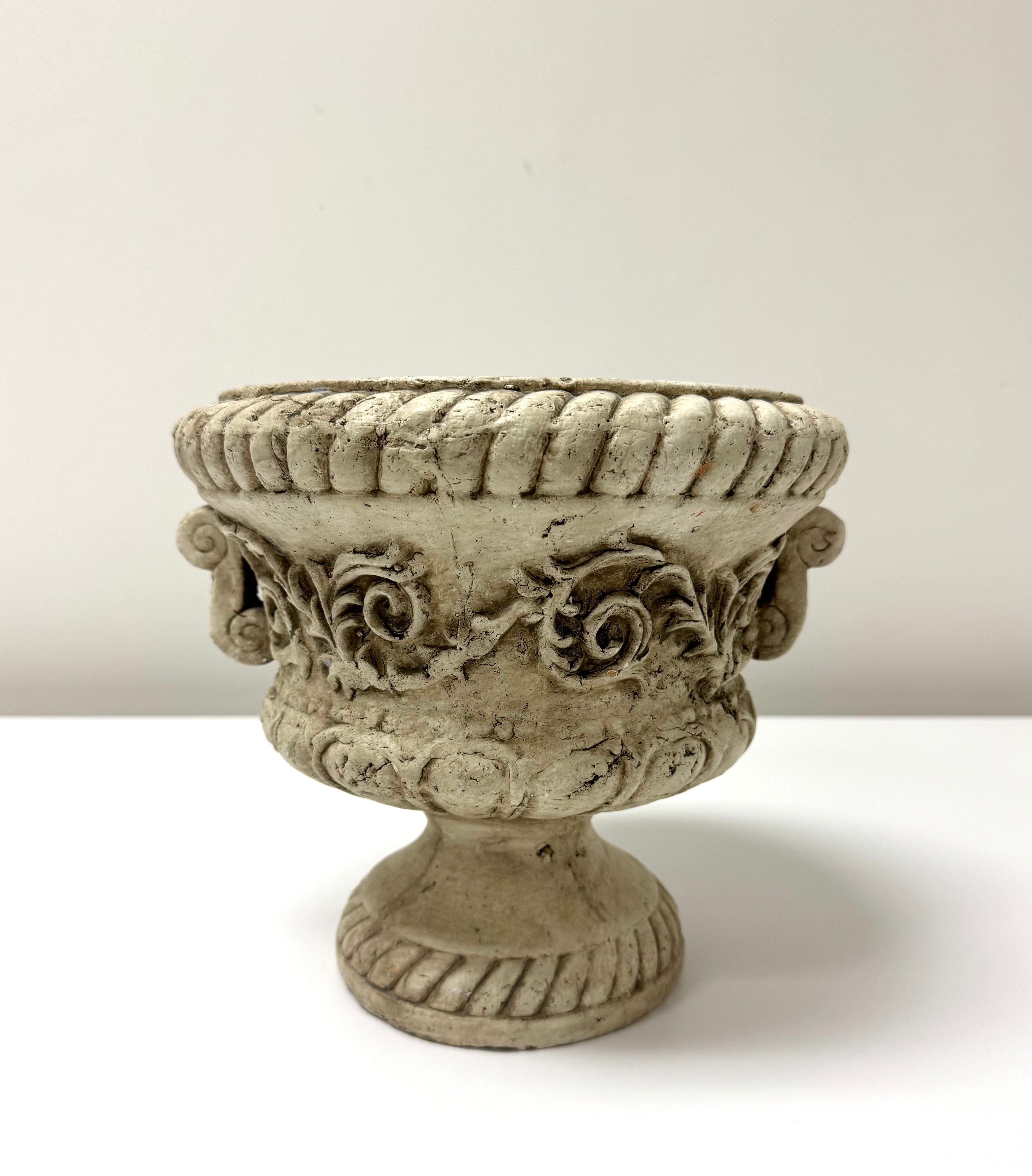 Aged Terracotta Pedestal Urn