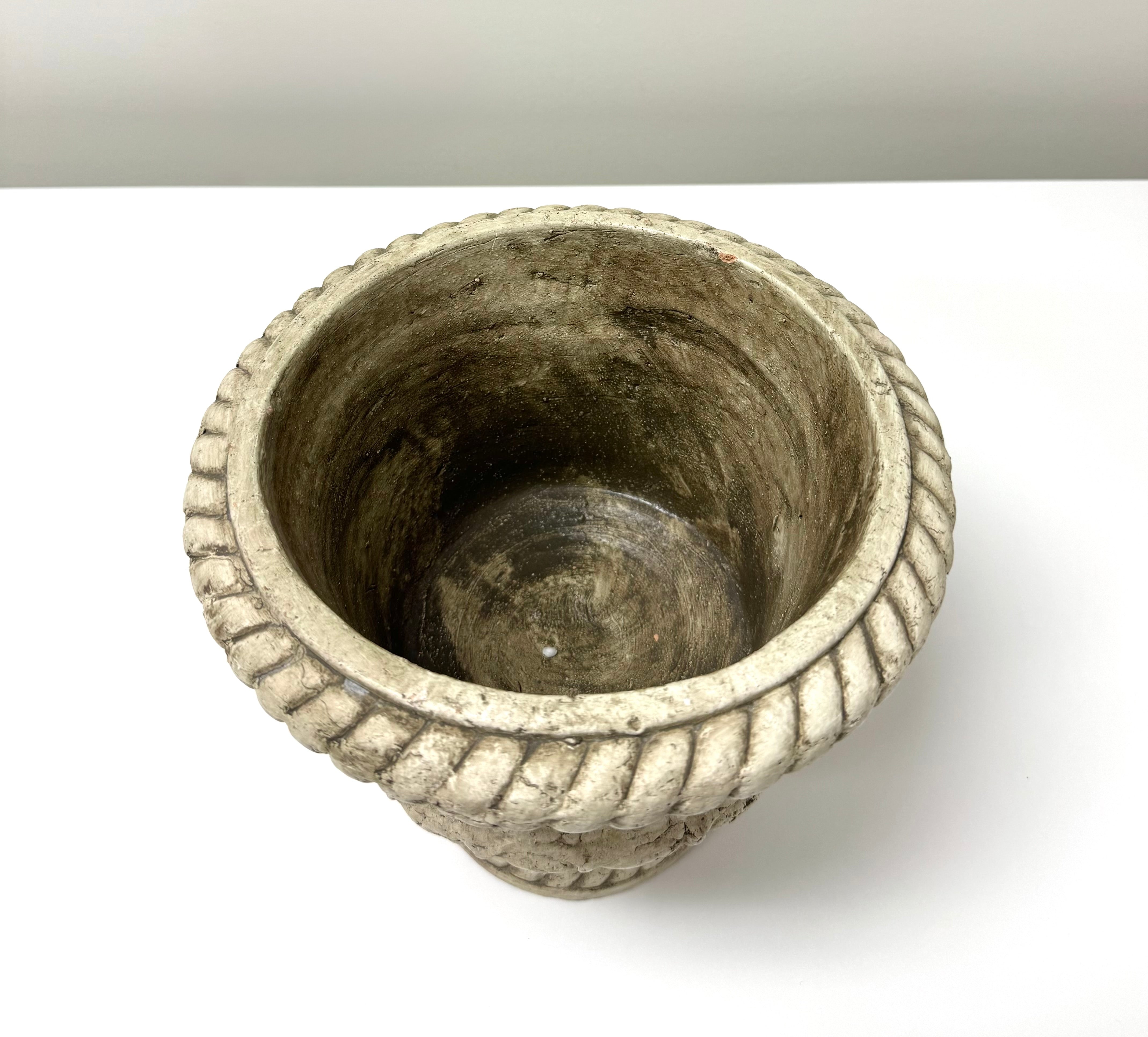 Aged Terracotta Pedestal Urn
